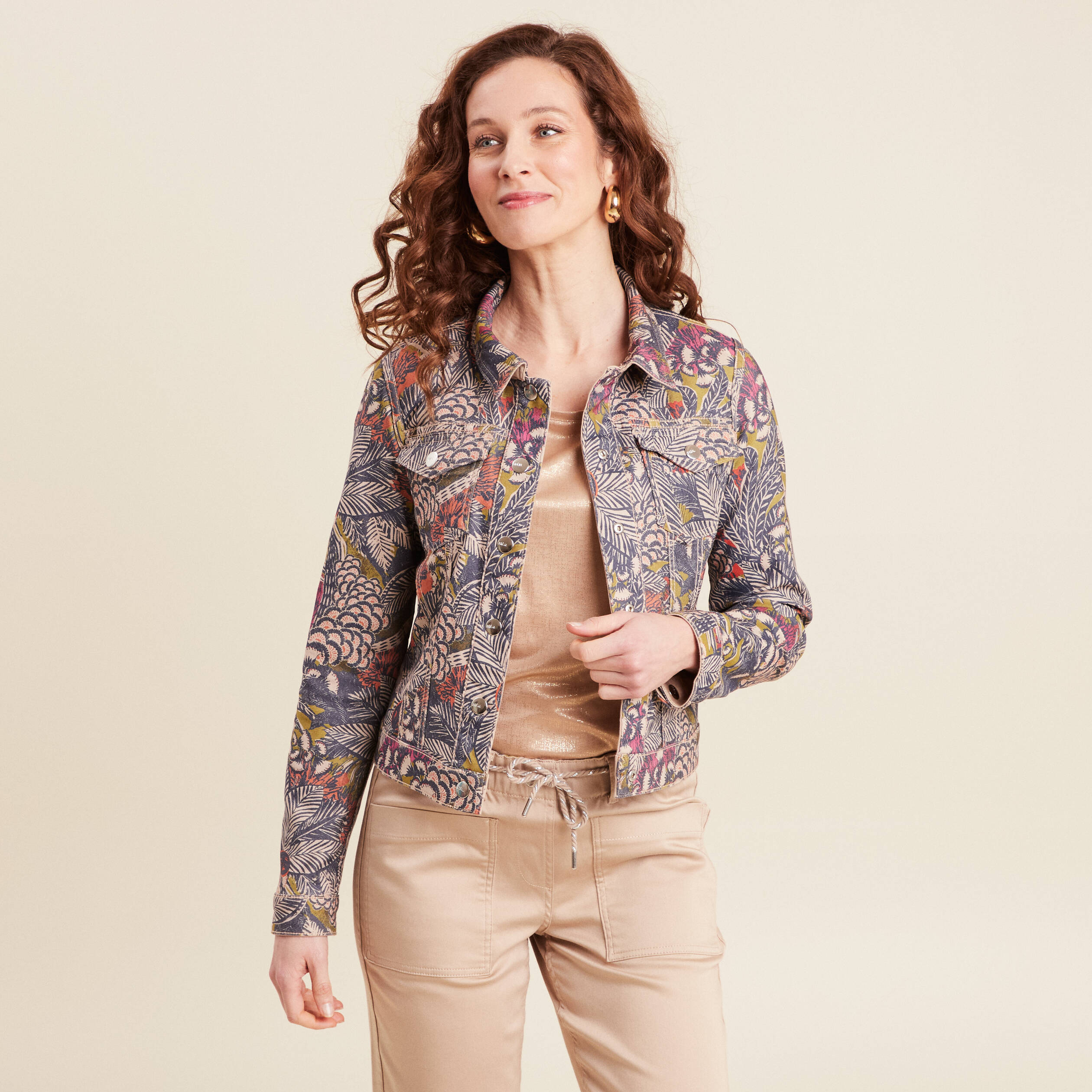 Veste réversible taupe femme