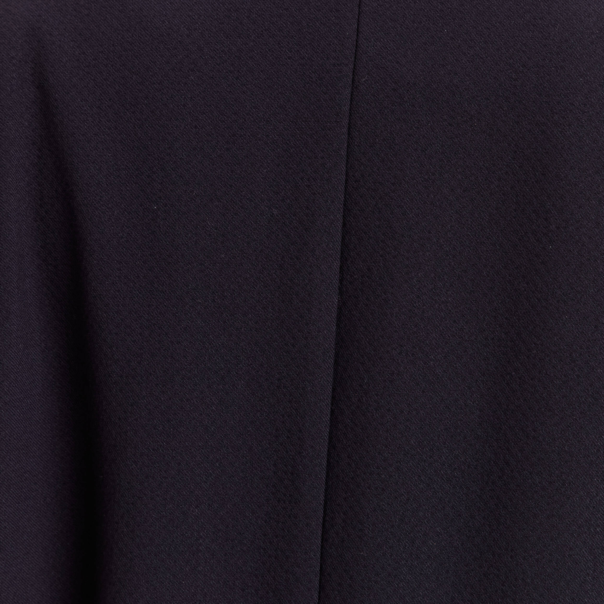 Veste longue droite col tailleur bleu fonc&eacute; femme
