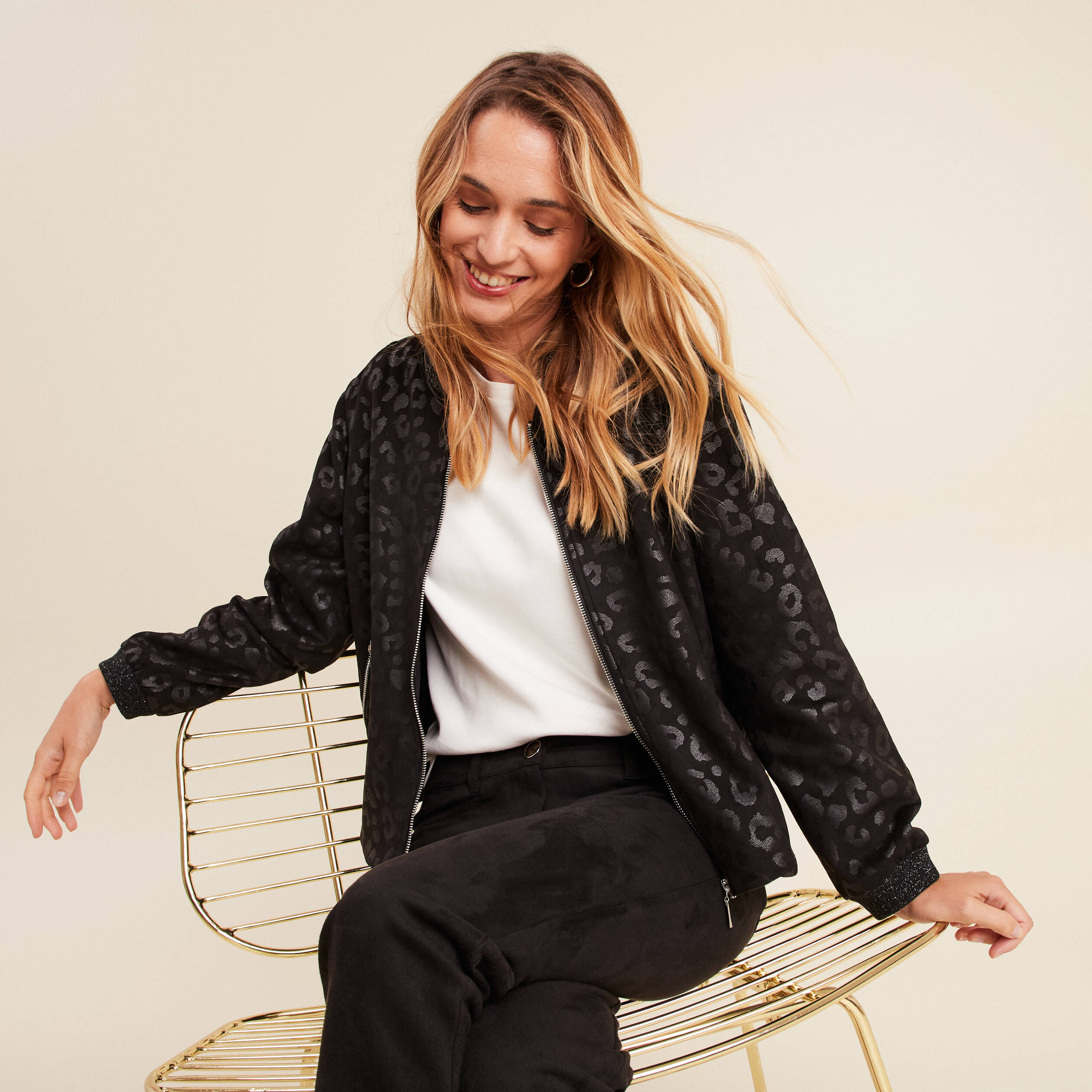 Bomber Jacket Bomber Teddy Femme Bomber Doublé Col Teddy