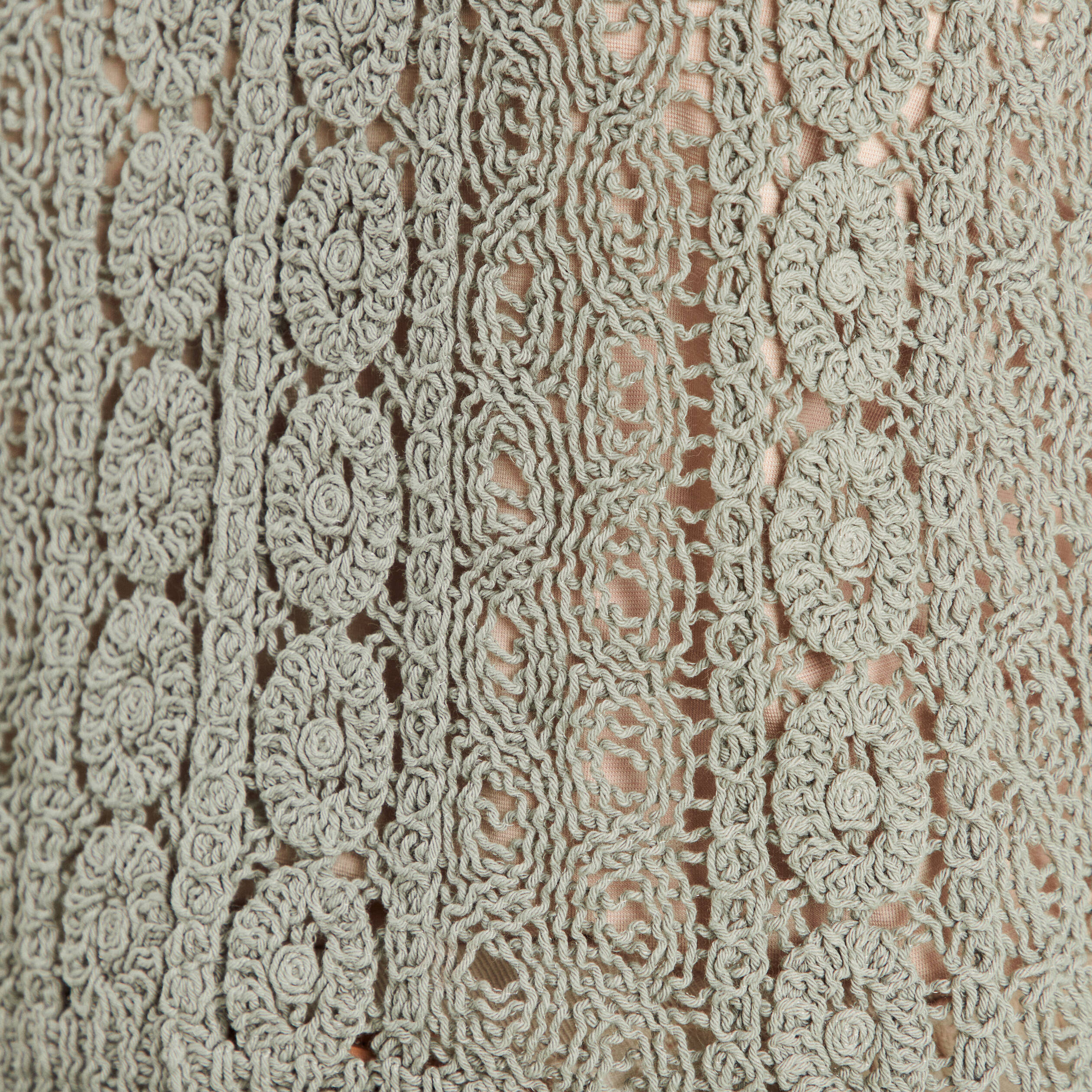 Débardeur macramé vert clair femme