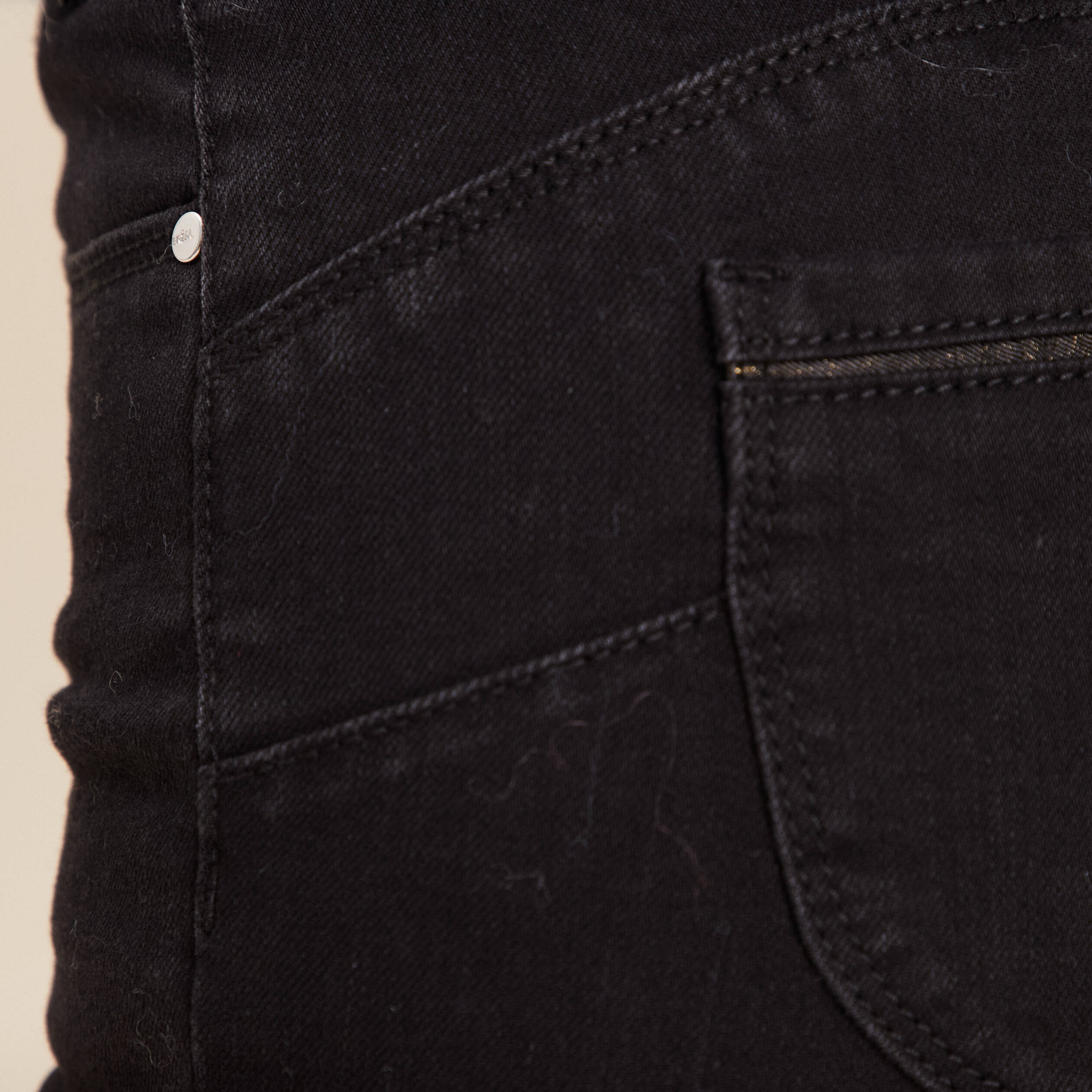 jean droit taille basculee noir femme Jean droit taille basculée noir femme