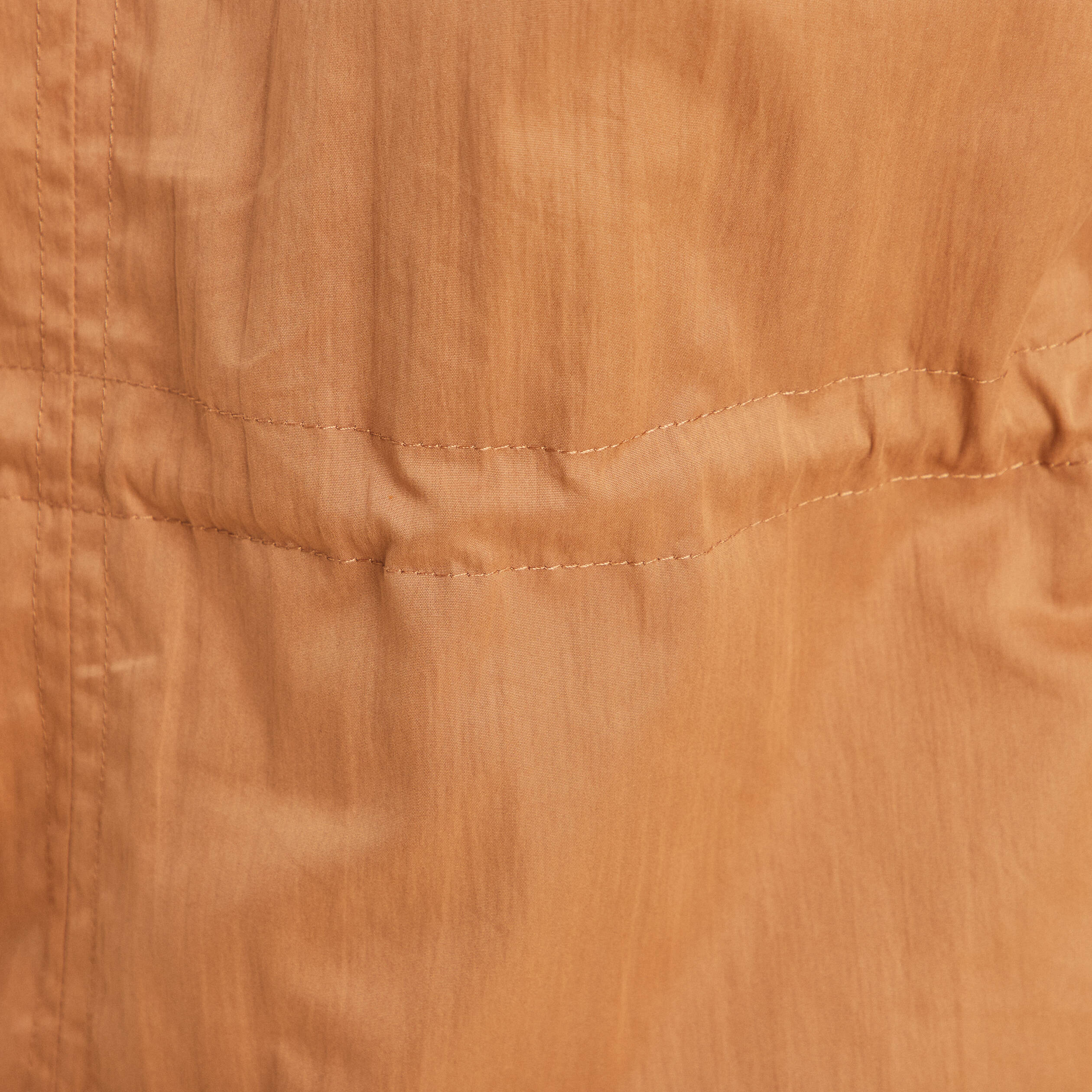 Parka cintrée col montant marron femme