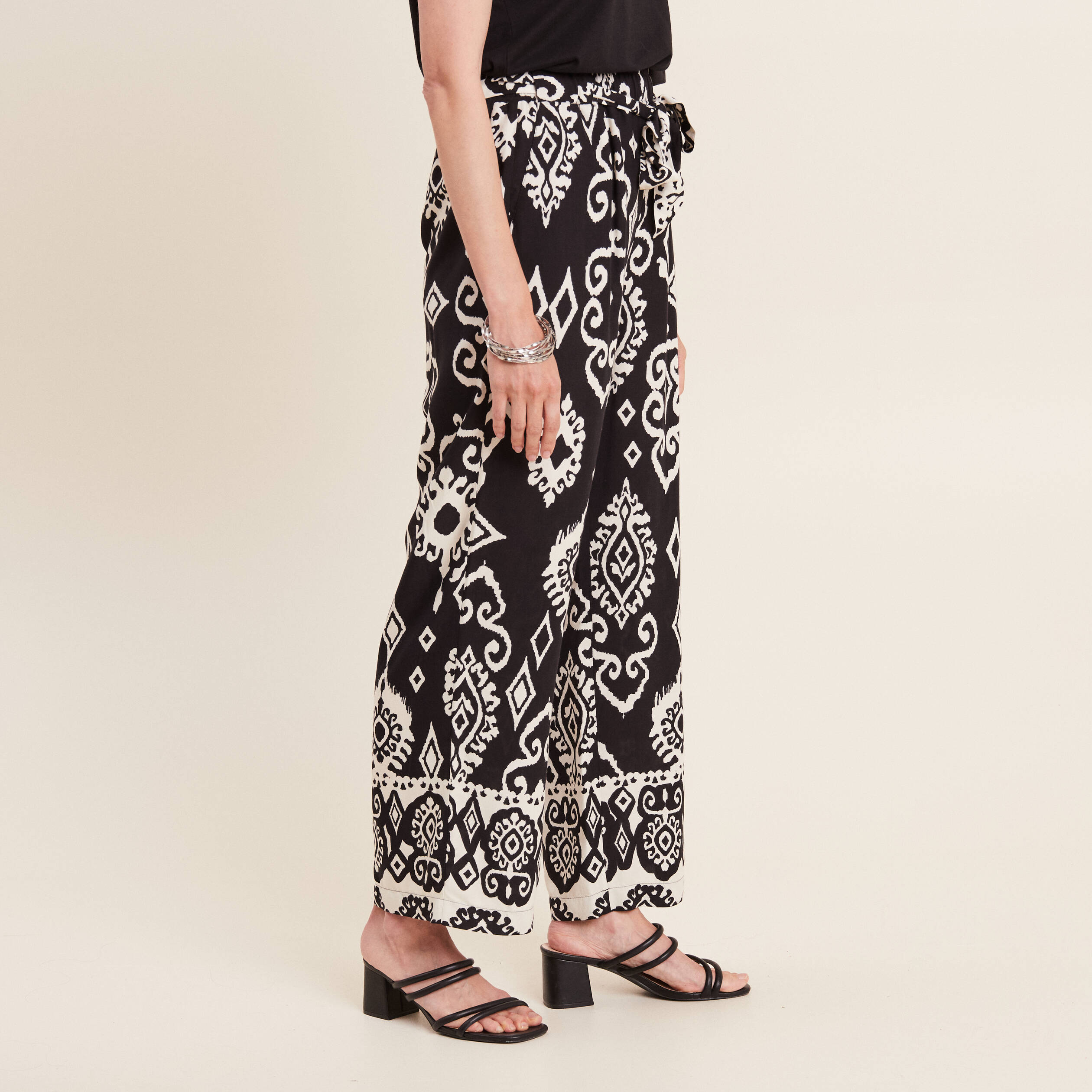 Pantalon flou noir femme