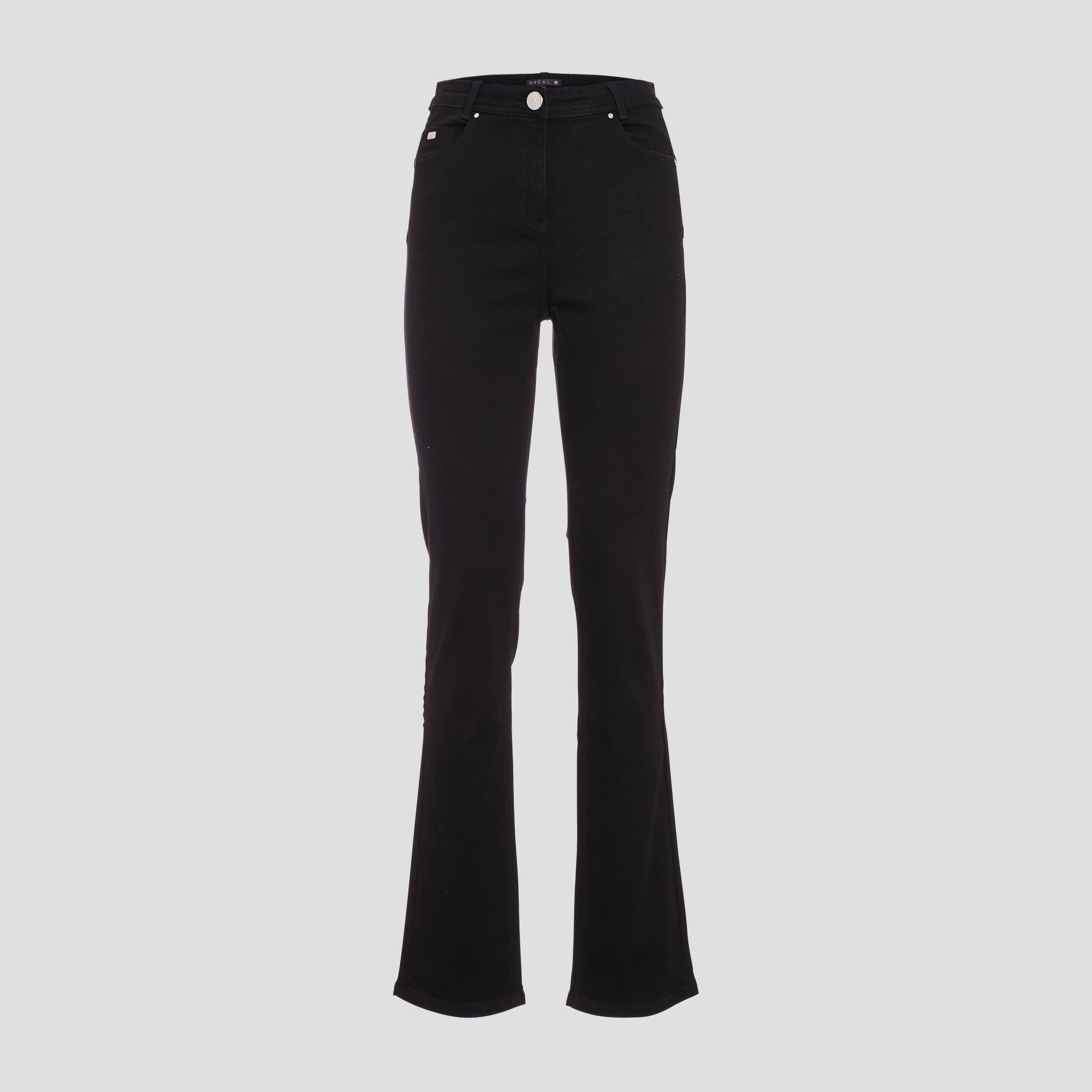 Pantalon large taille haute noir femme