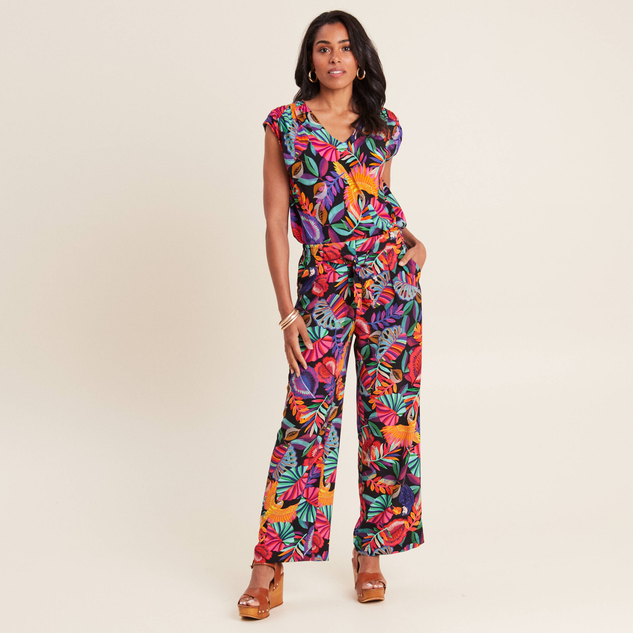 Blouse sans manches multicolore femme