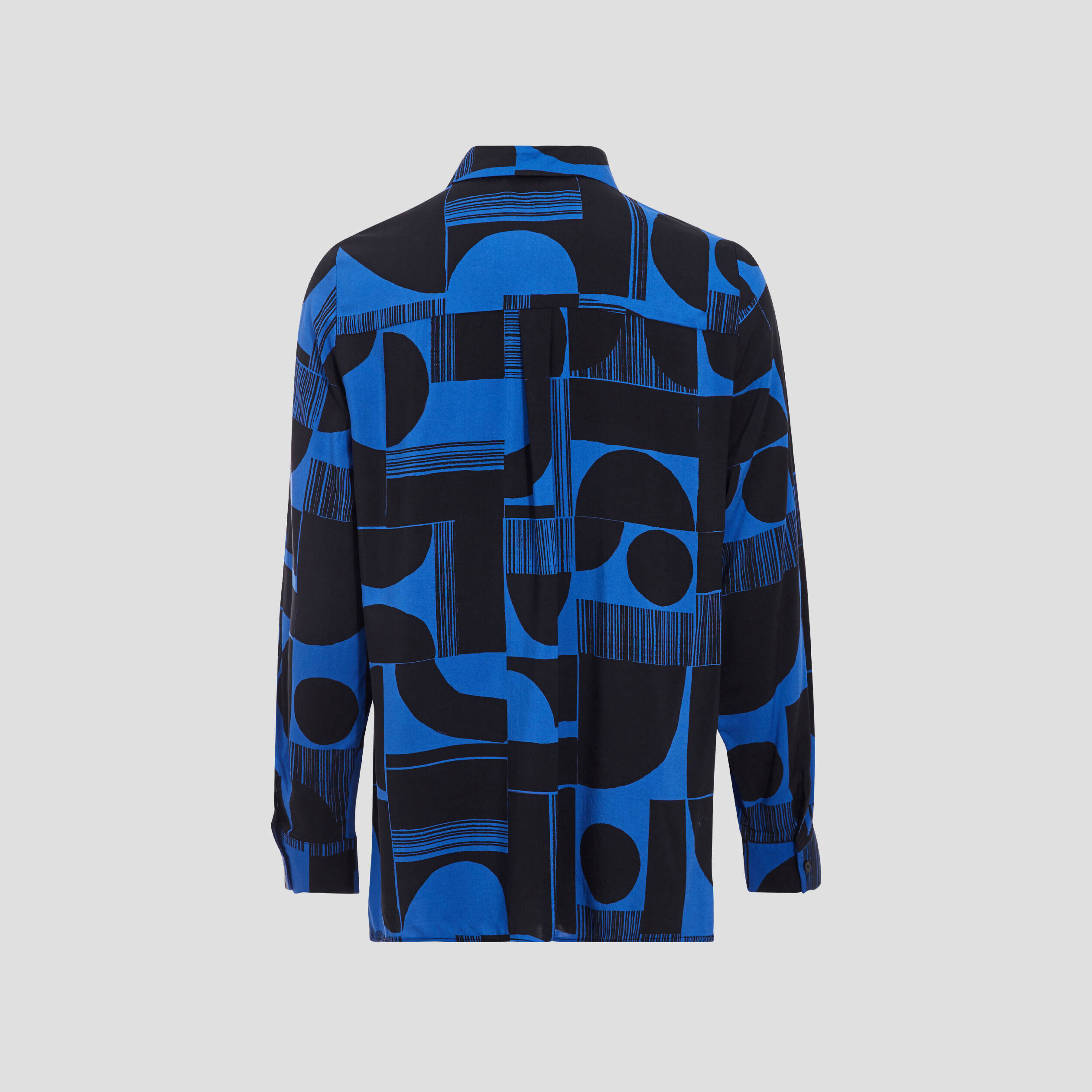 Chemise manches longues bleu electrique femme