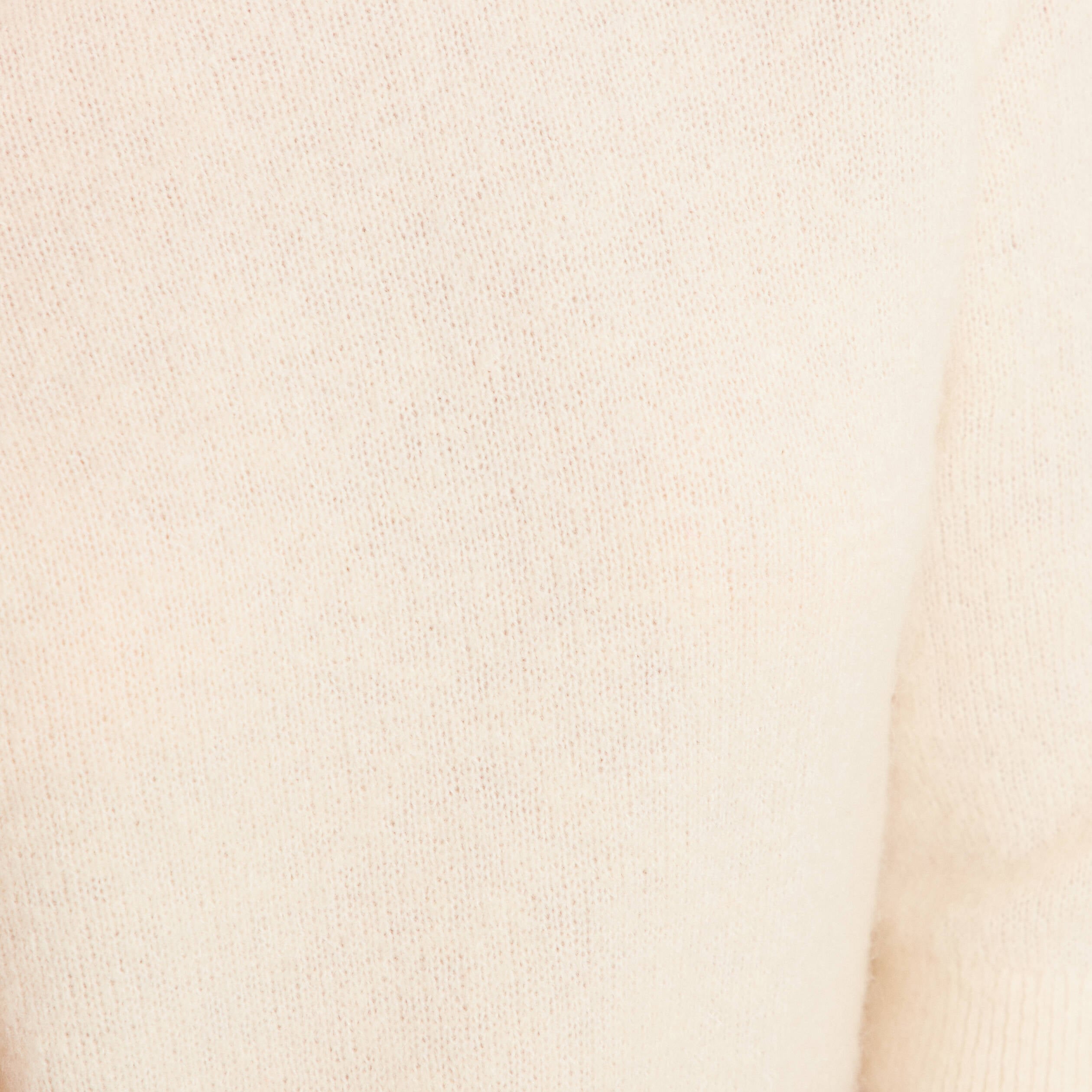Pull col bateau creme femme