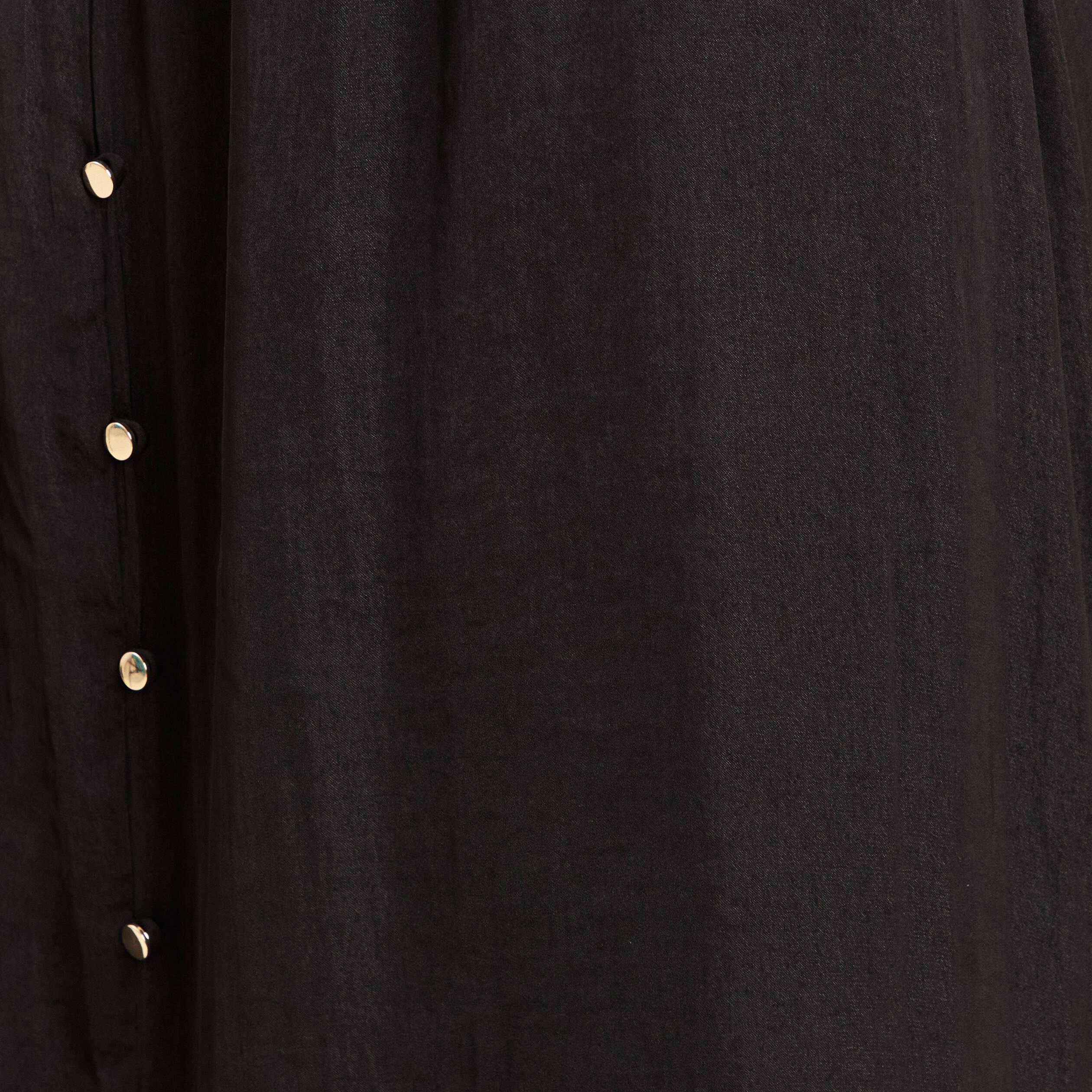 Robe midi évasée satin noir femme
