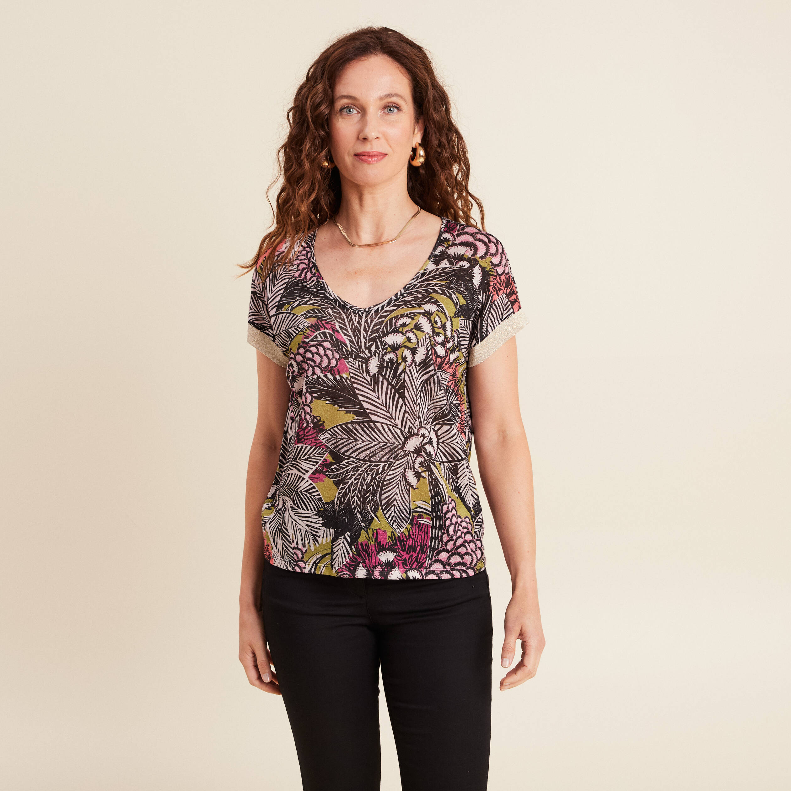 t shirt manches courtes vert femme T-shirt manches courtes vert femme