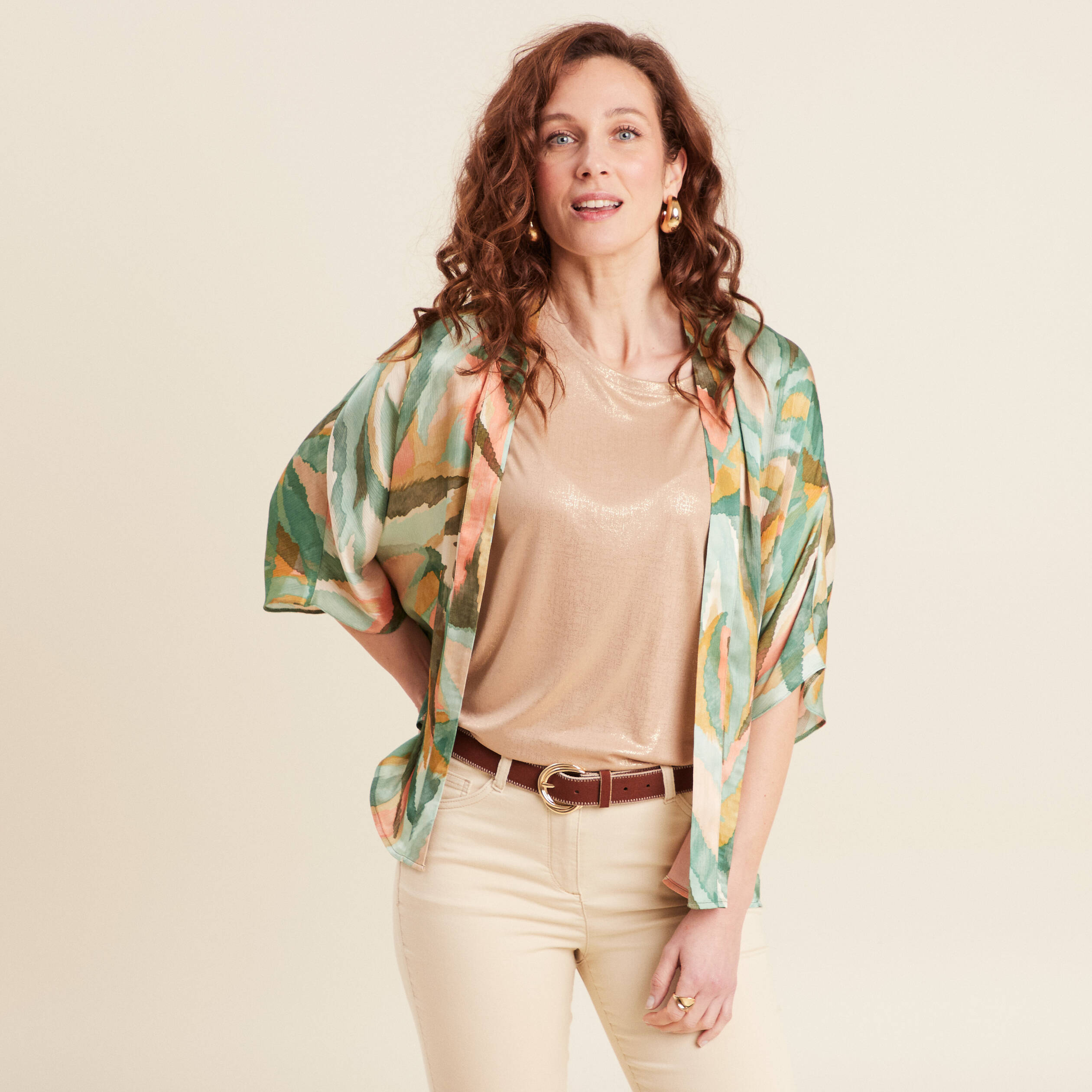 veste esprit kimono multicolore femme Veste esprit kimono multicolore femme