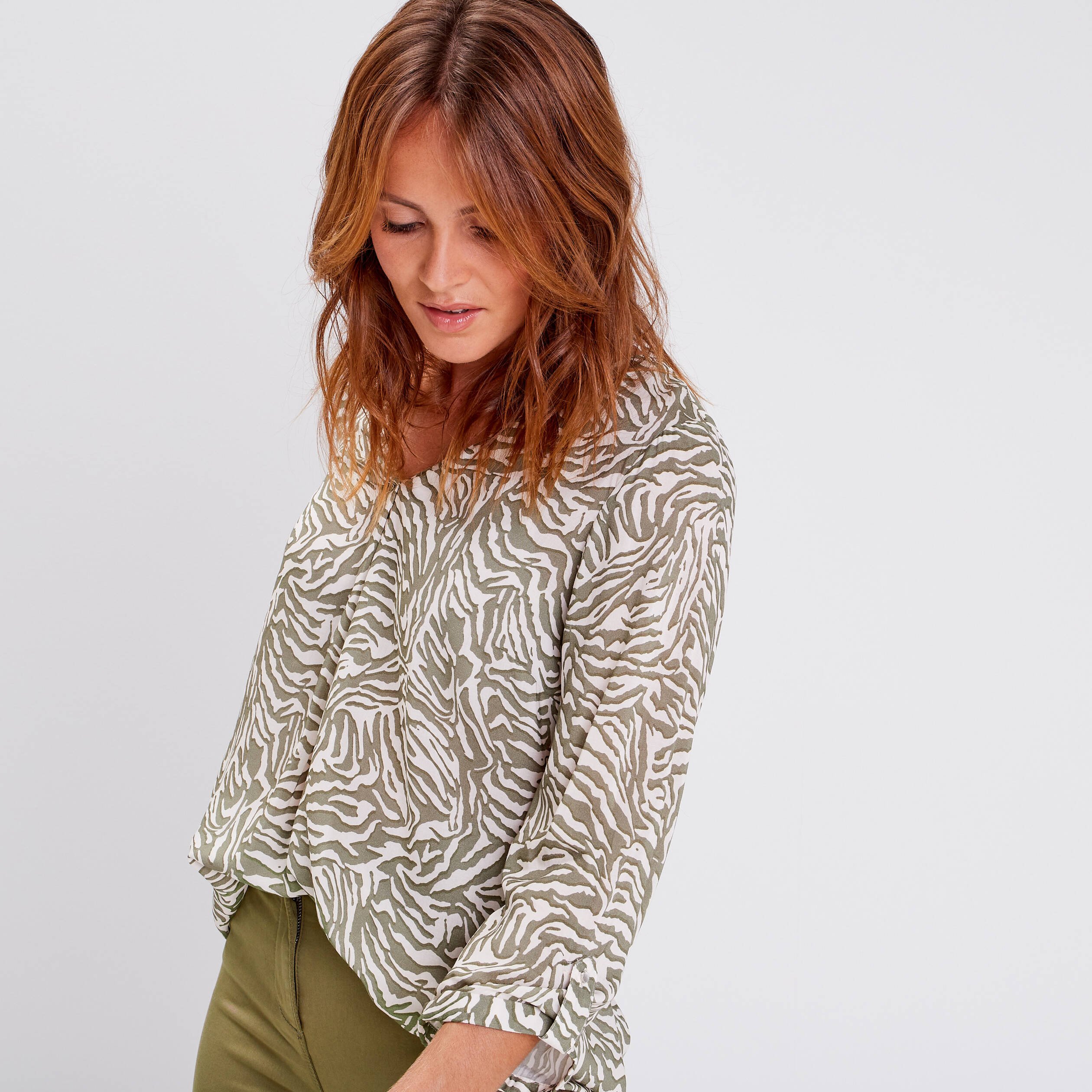 blouse manches 34 noir femme Blouse manches 3/4 noir femme