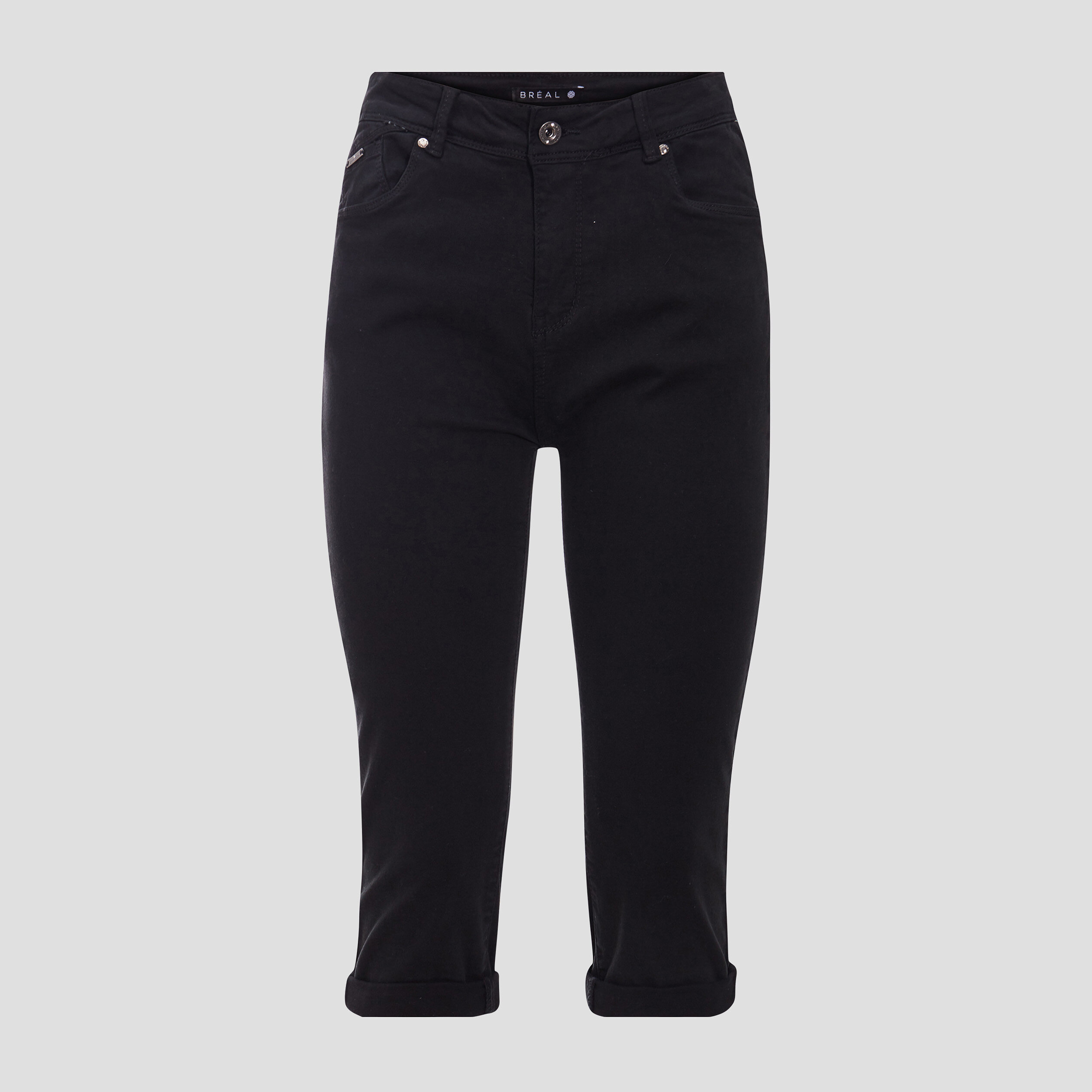 Pantacourt ajusté noir femme Bréal