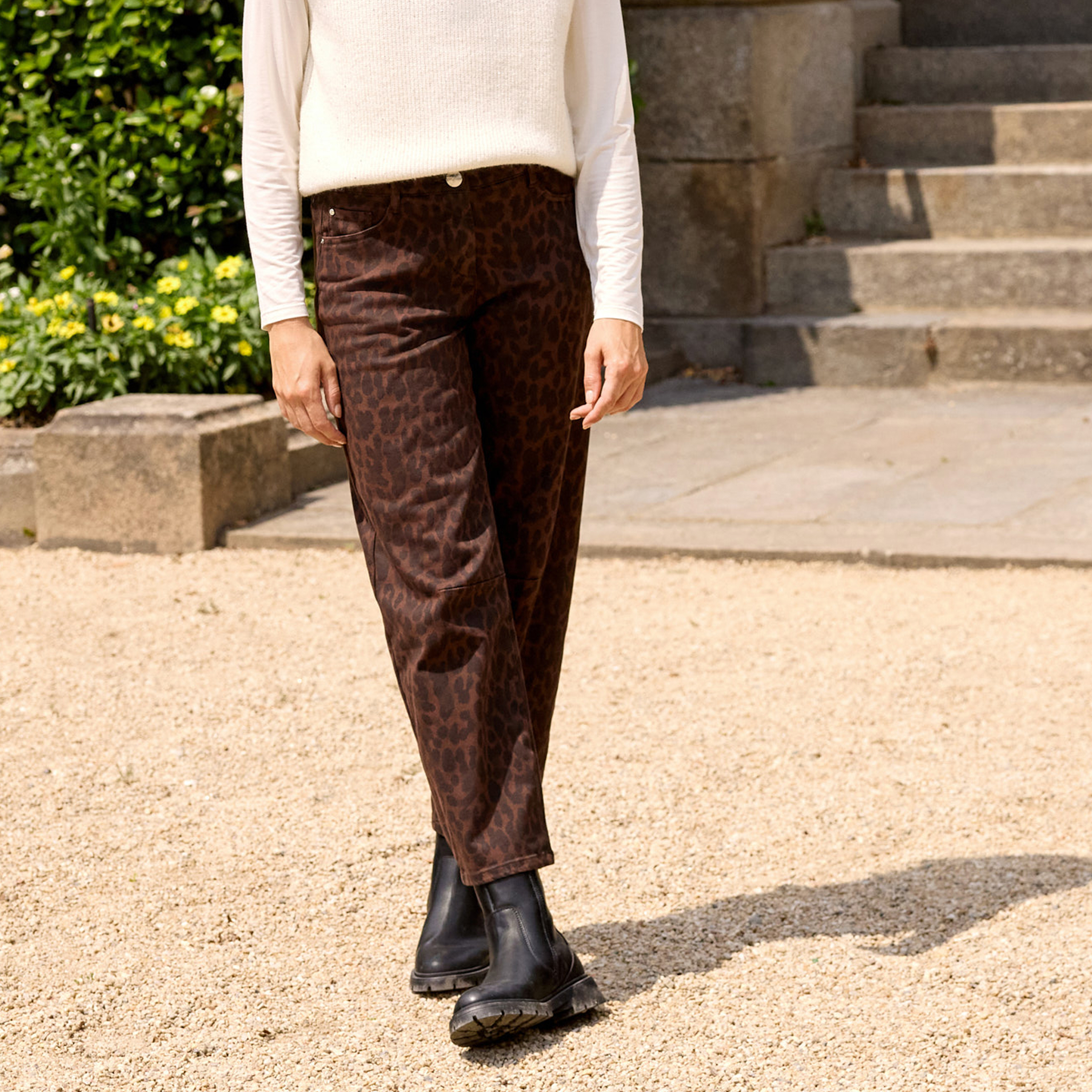 Pantalon magique l'unique marron chocolat femme