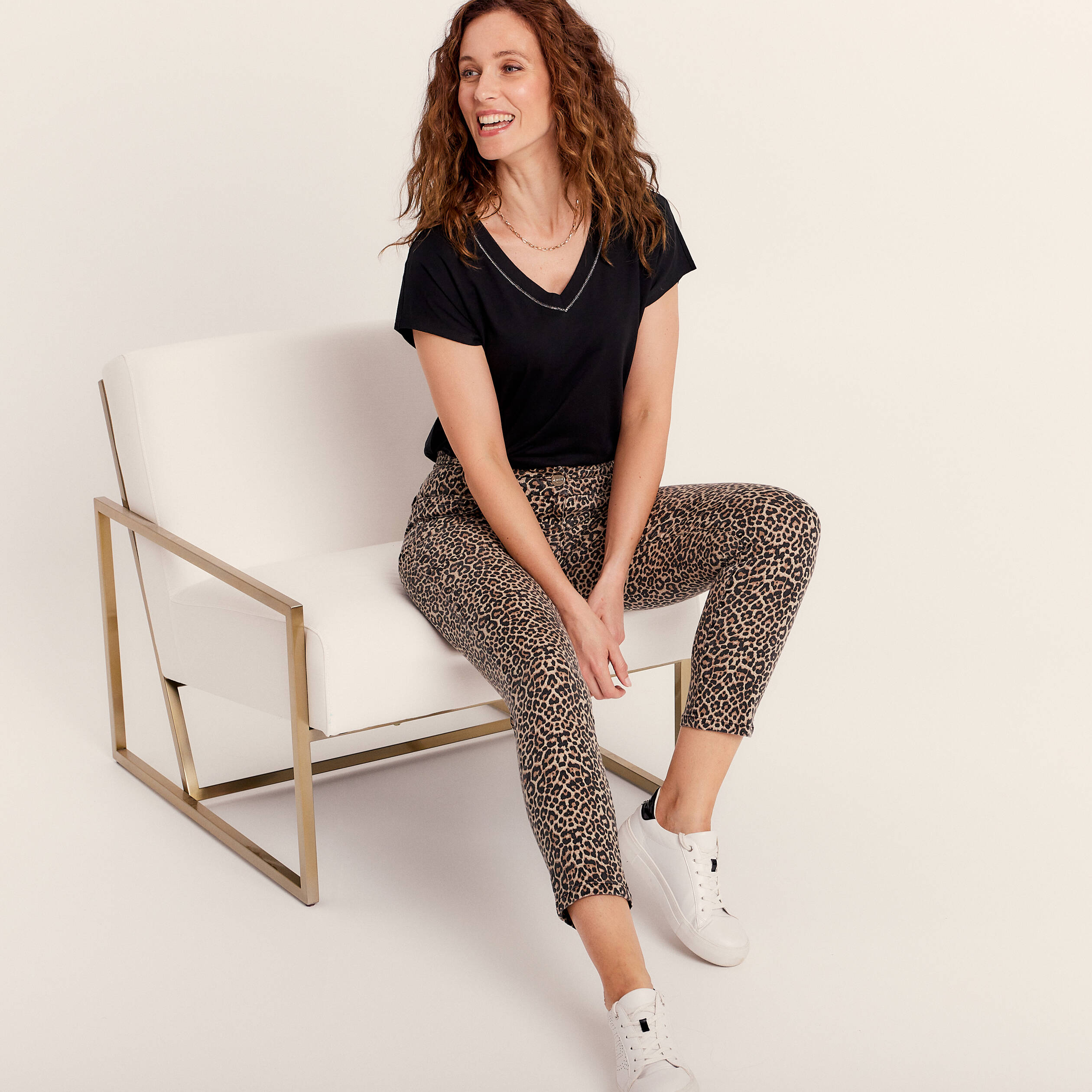 Pantalon ajusté femme deals