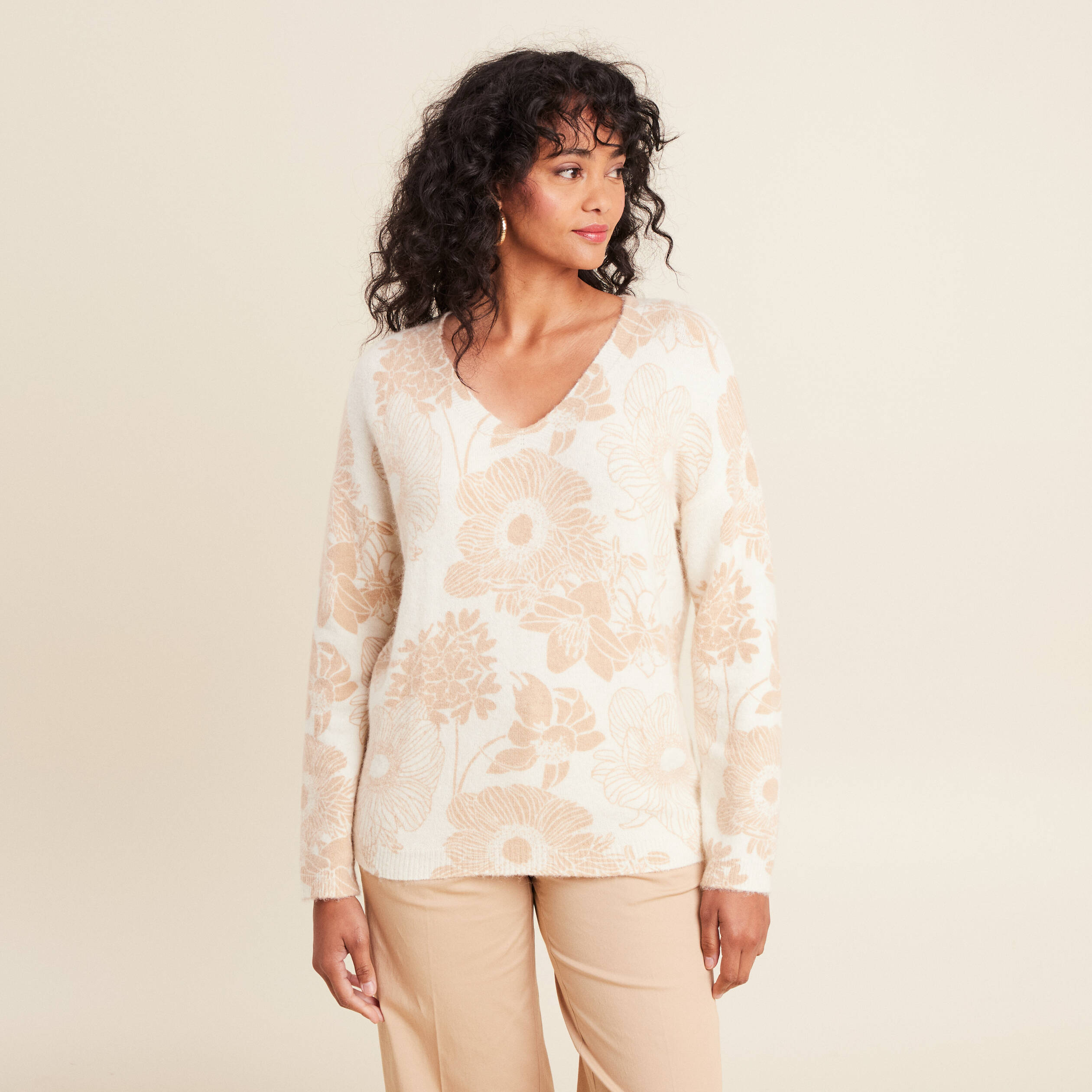 pull manches longues marron femme Pull manches longues marron femme