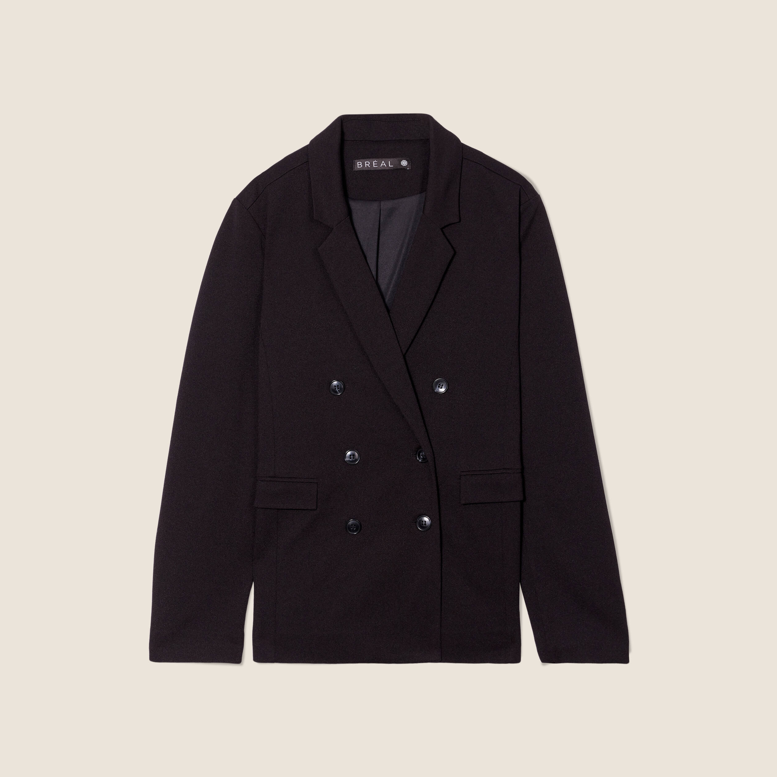 Veste tailleur ajustée noir femme