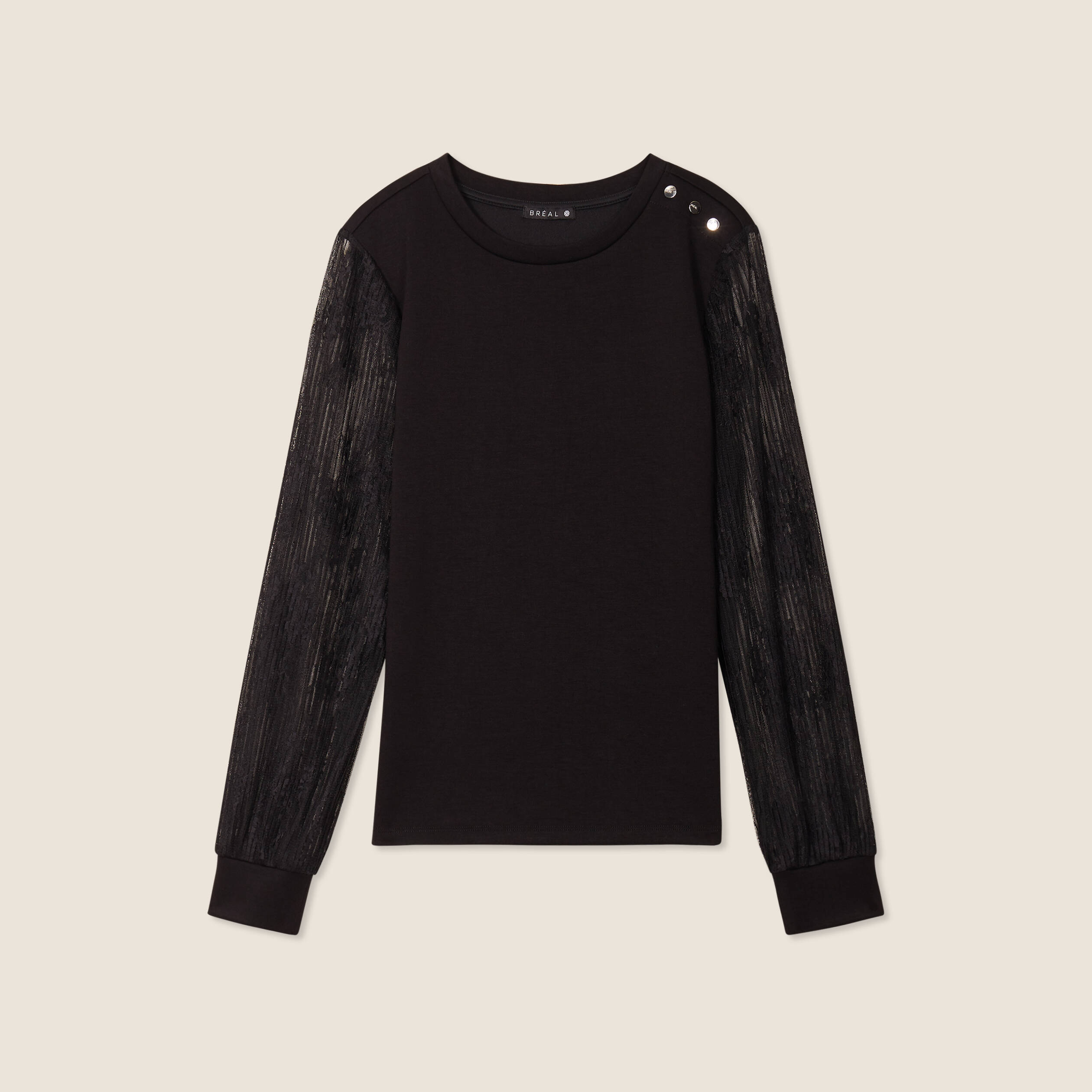 T-shirt manches longues noir femme