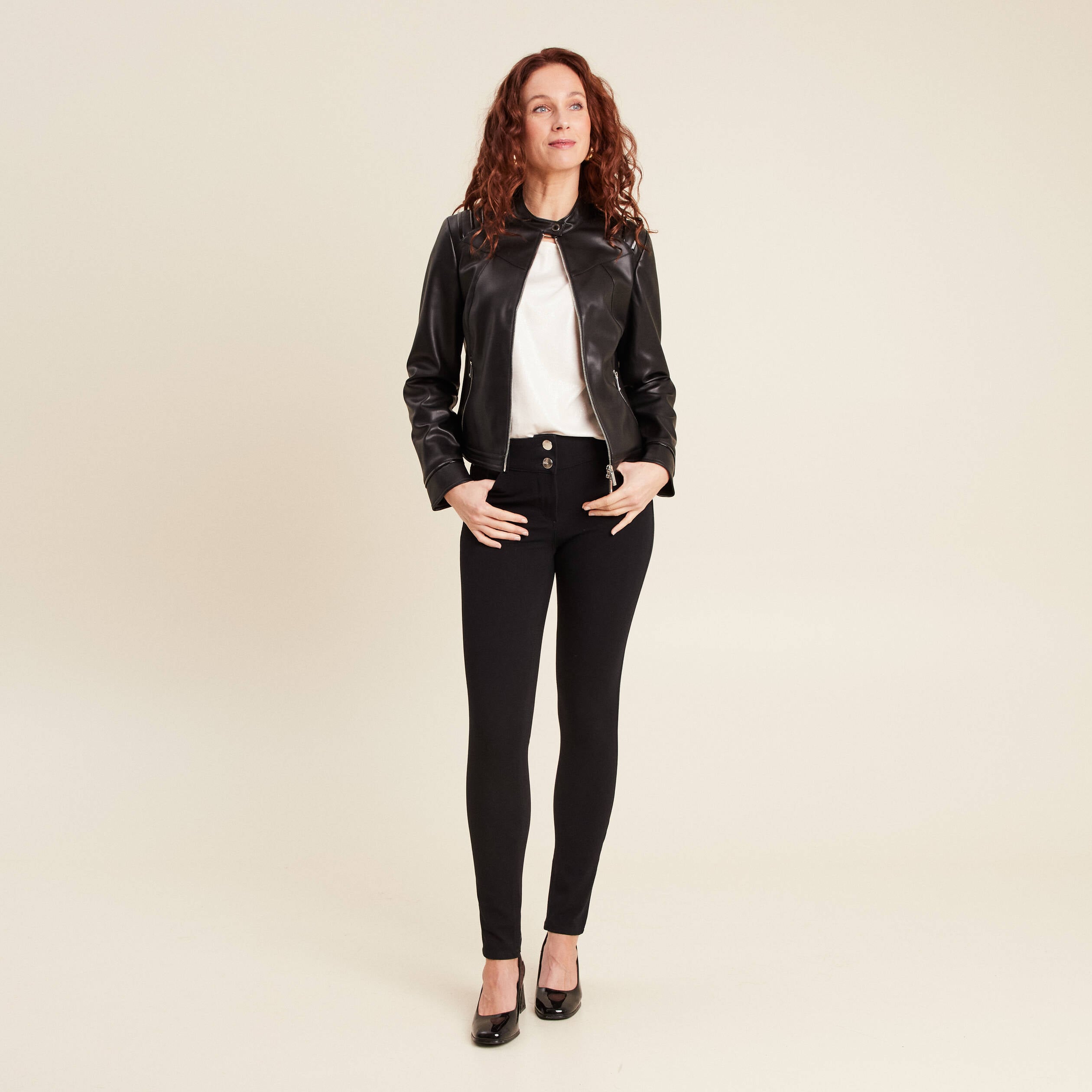 Pantalon magique le Sculptant coupe slim noir femme