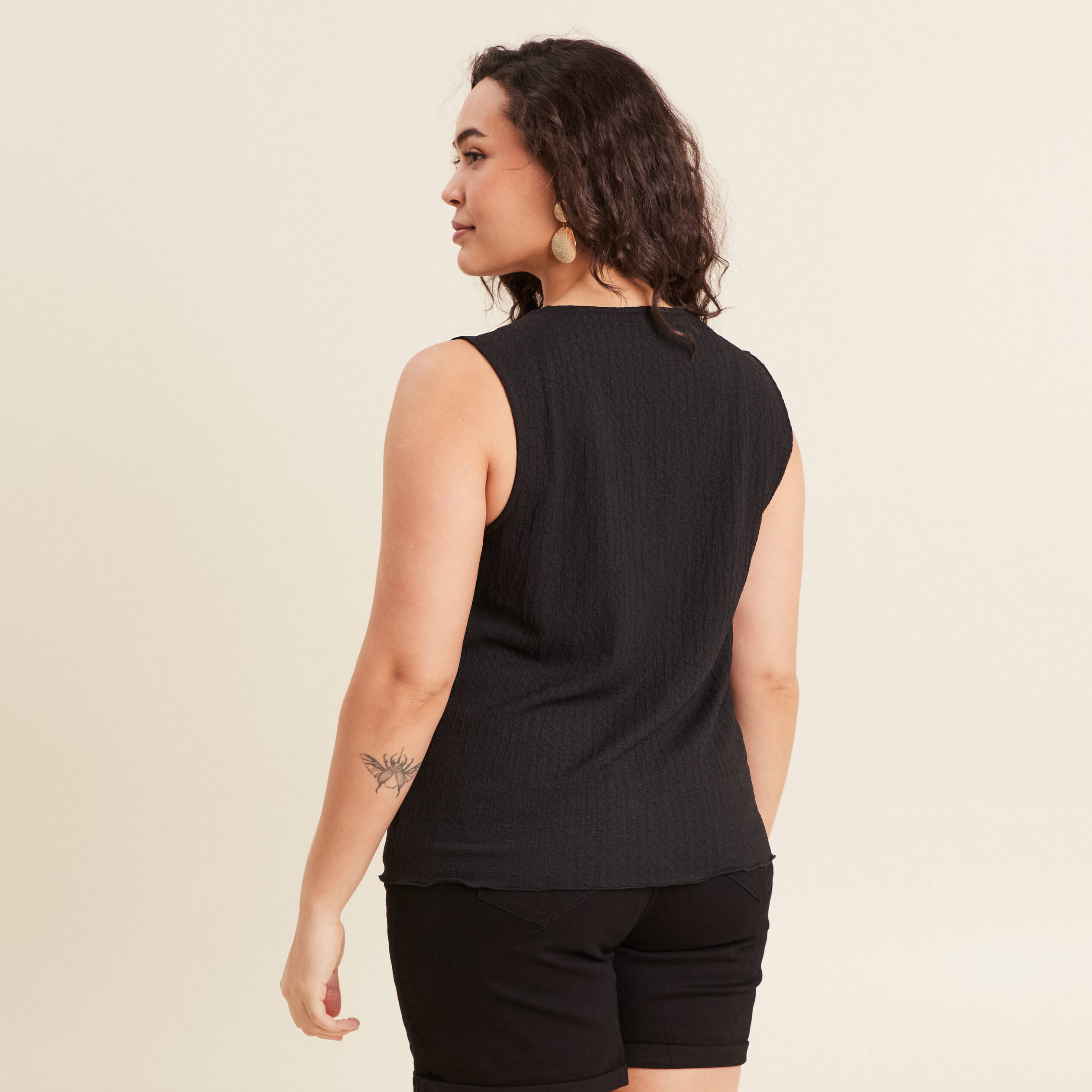 Débardeur sans manches noir femme
