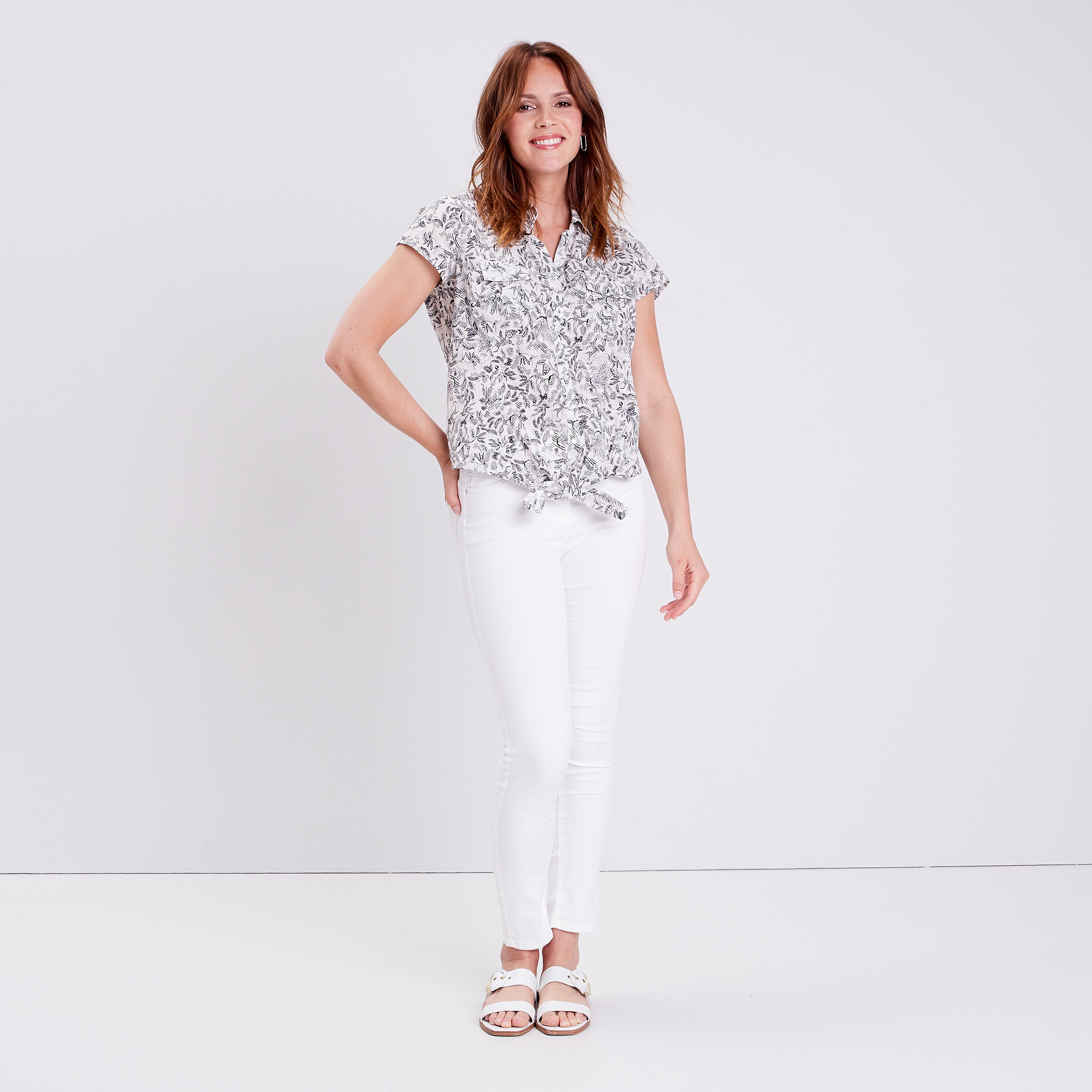 Chemise Manches Courtes Femme HIGH USE - Taille 40, Saumon, Liocell, Neuve Avec étiquettes