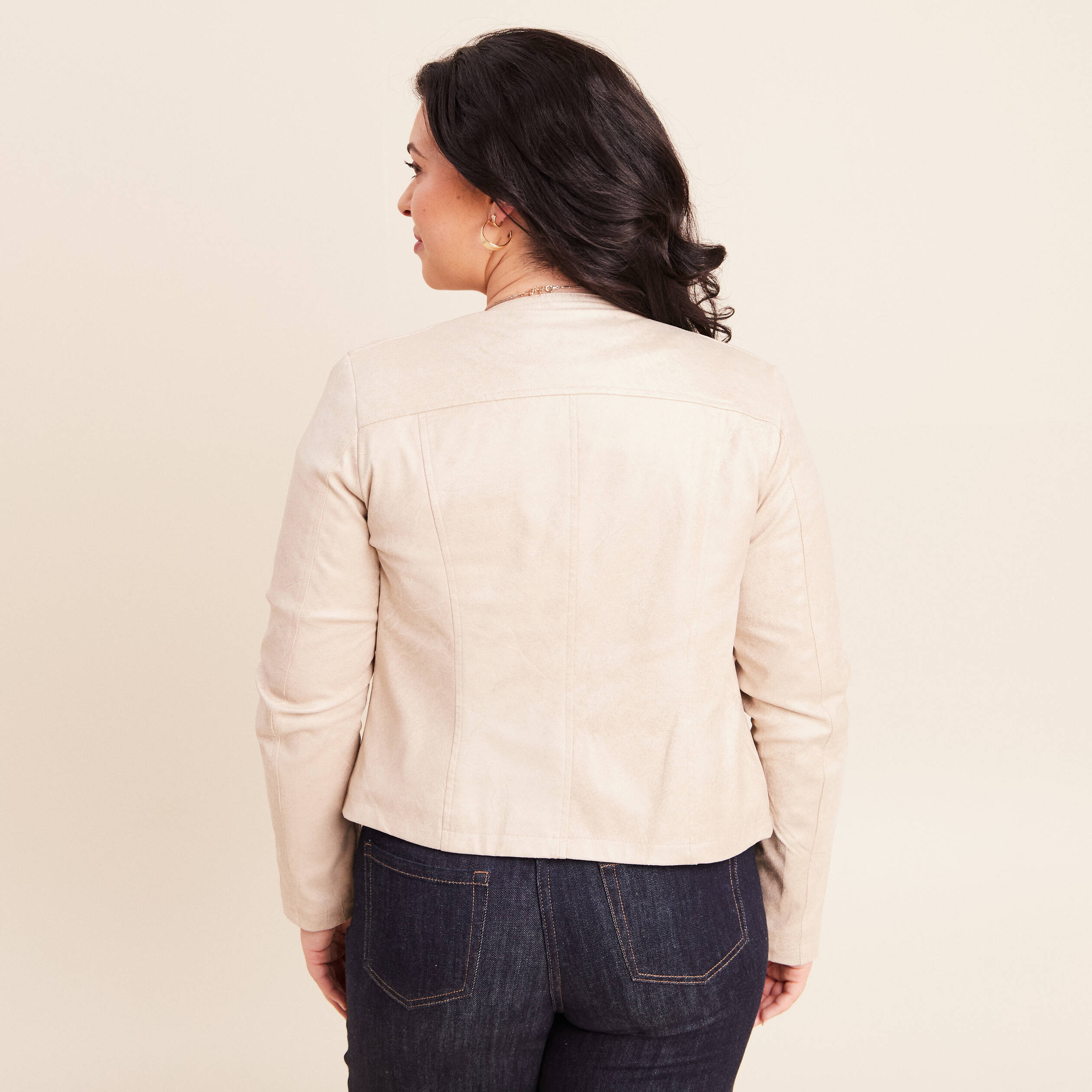Veste Femme Straight Down Taille S – Zip, Vert D'Eau, Petites Poches, Idéale Mi-Saison