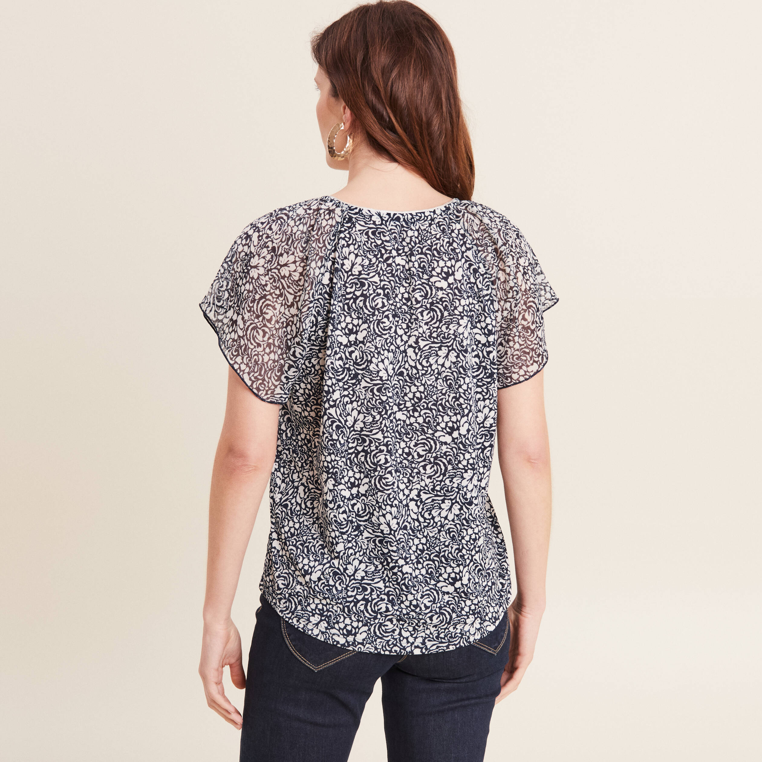 T-shirt manches courtes bleu femme