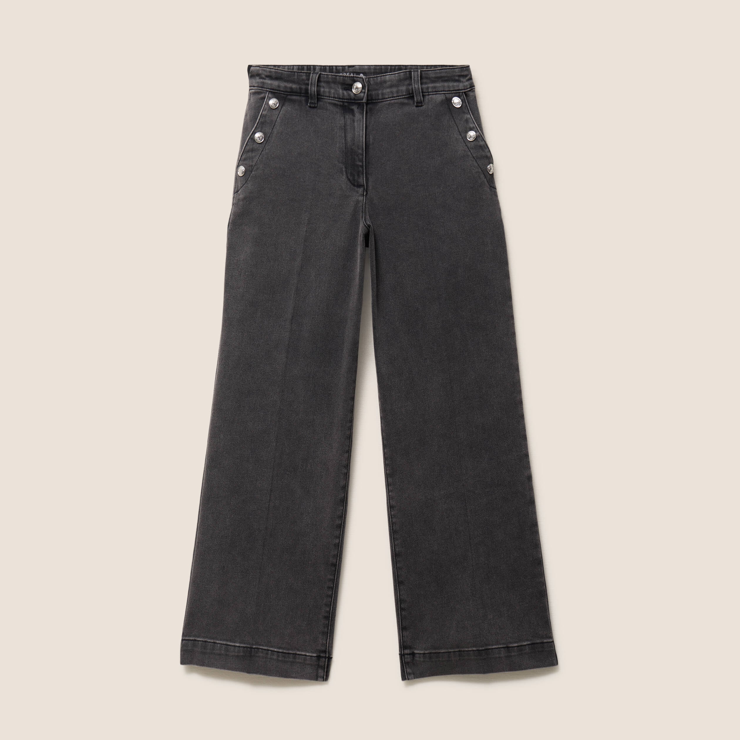 Jean denim gris femme