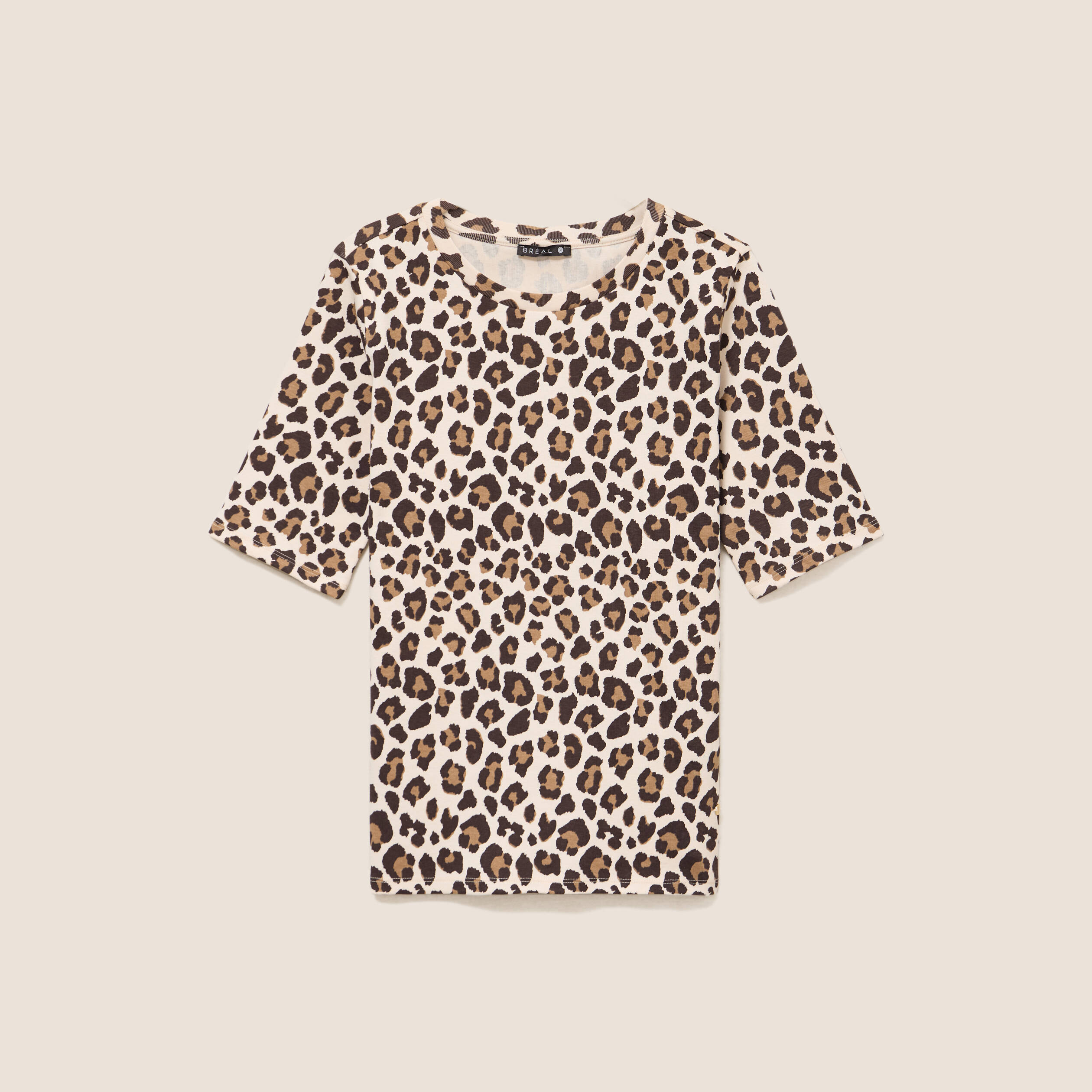 T-shirt en coton biologique marron femme