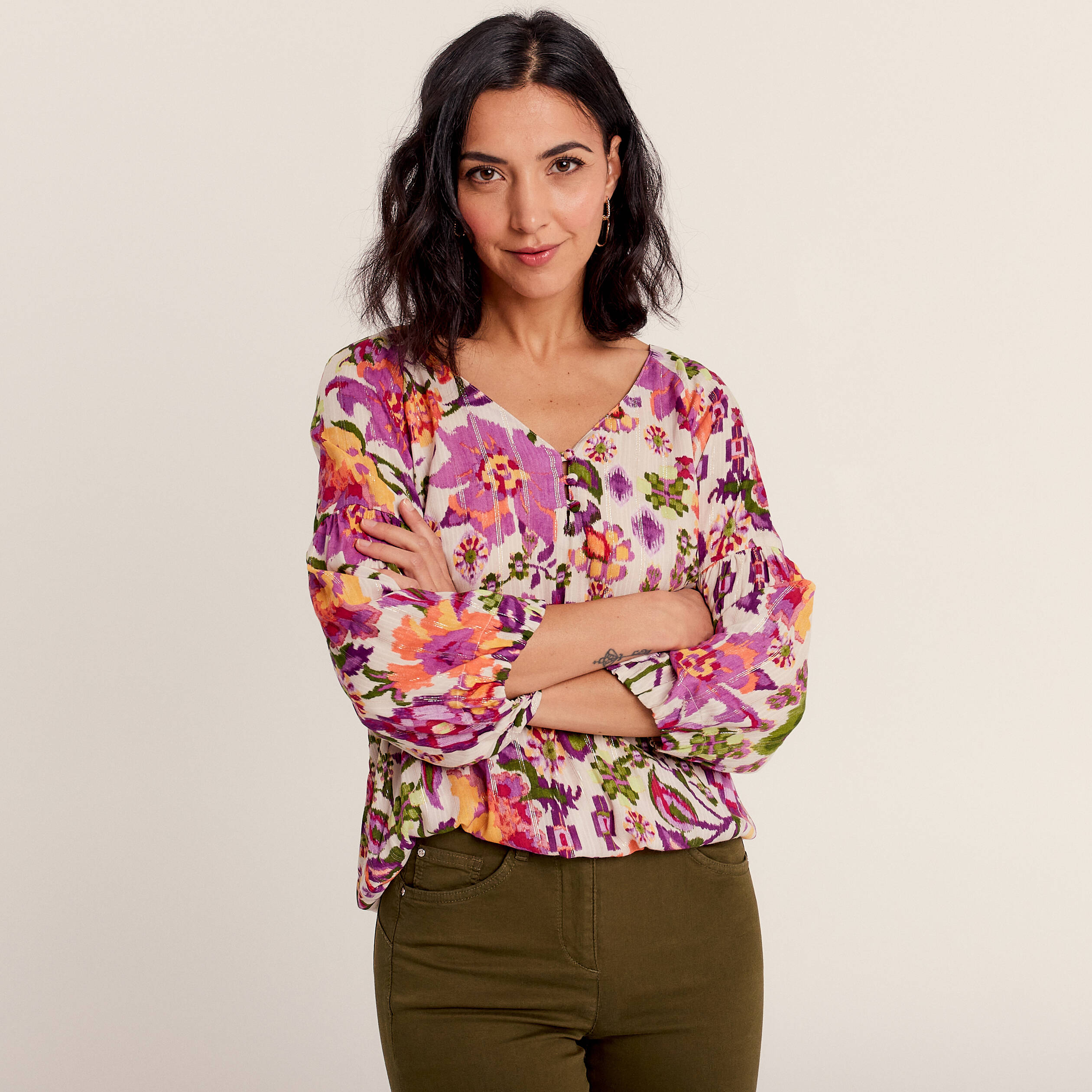 Blouse prune femme deals