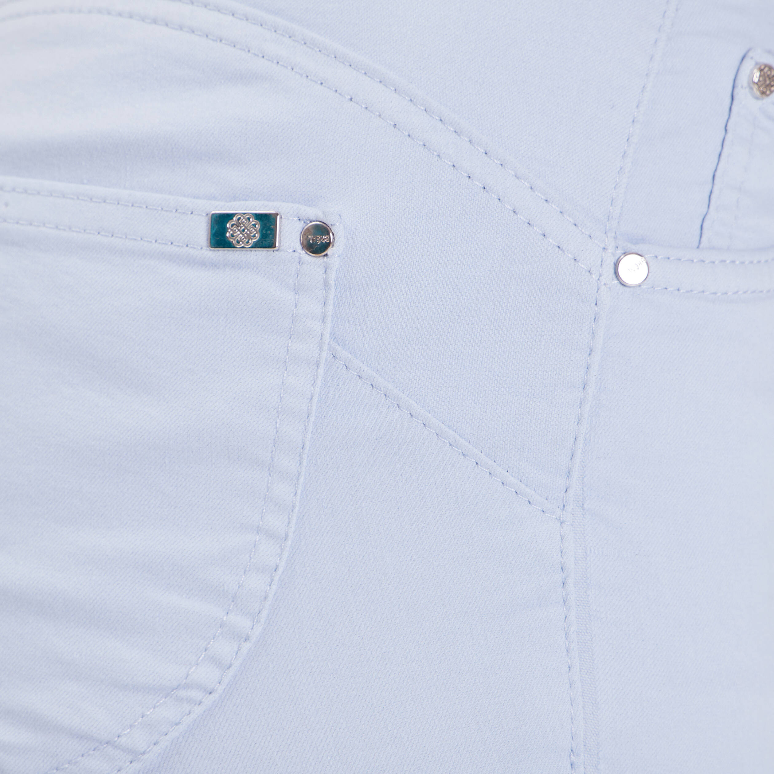 Pantalon léger taille standard 7/8ème bleu clair femme