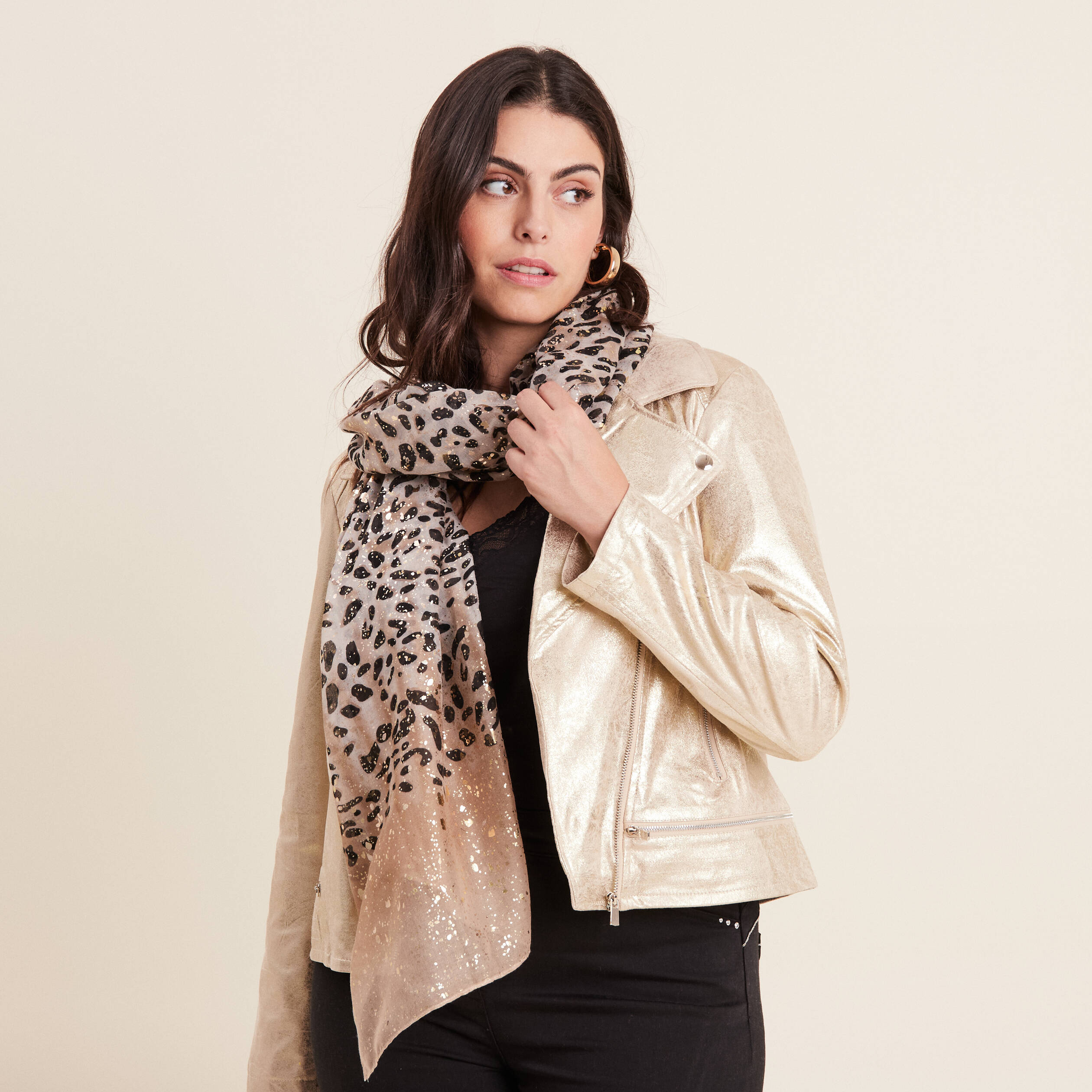 Foulard ecru femme