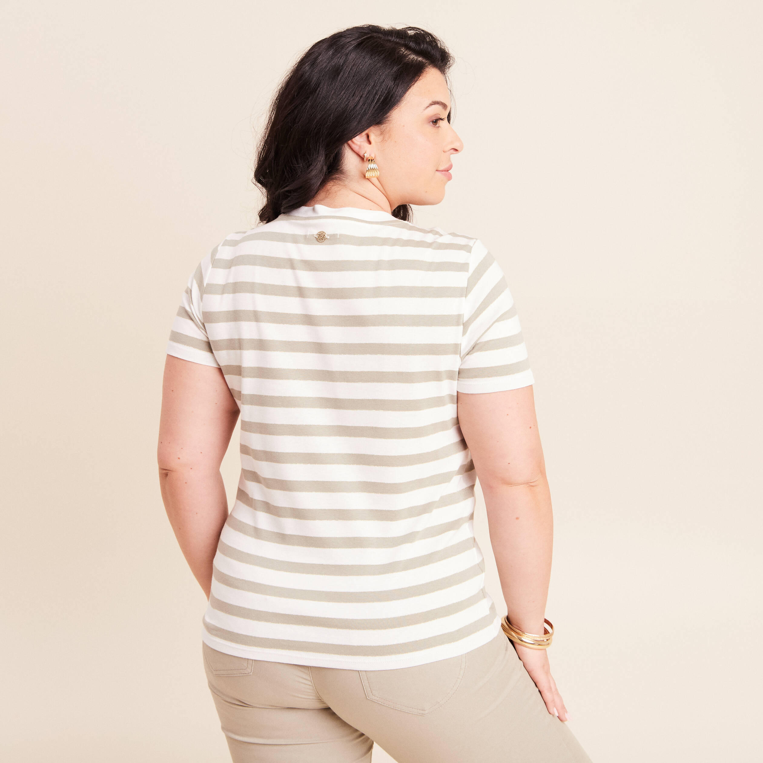 T-shirt manches courtes vert femme