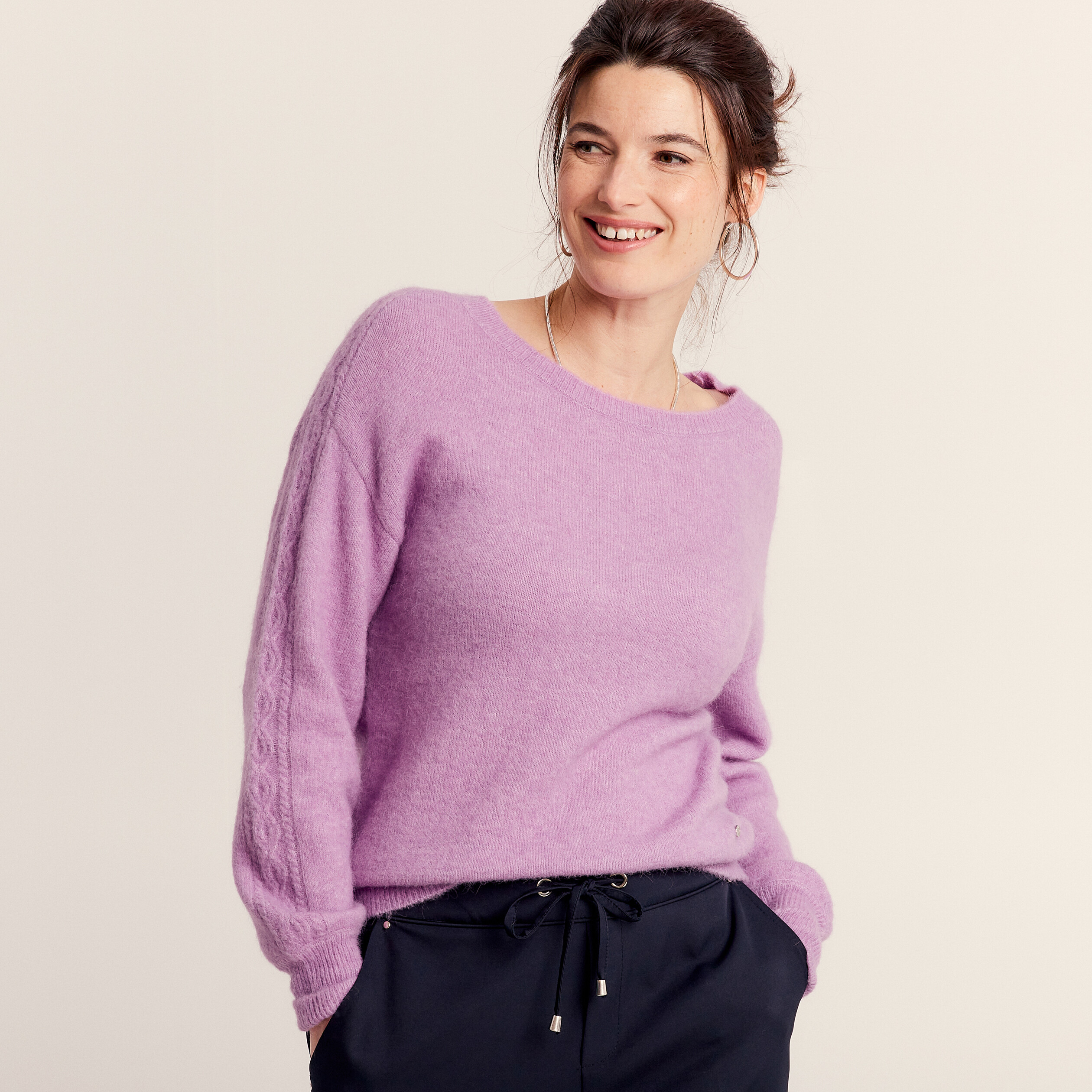Pull Femme Marinière à Strass - Manches Longues - Taille M/L - Acrylique/polyester - Neuf Avec étiquettes