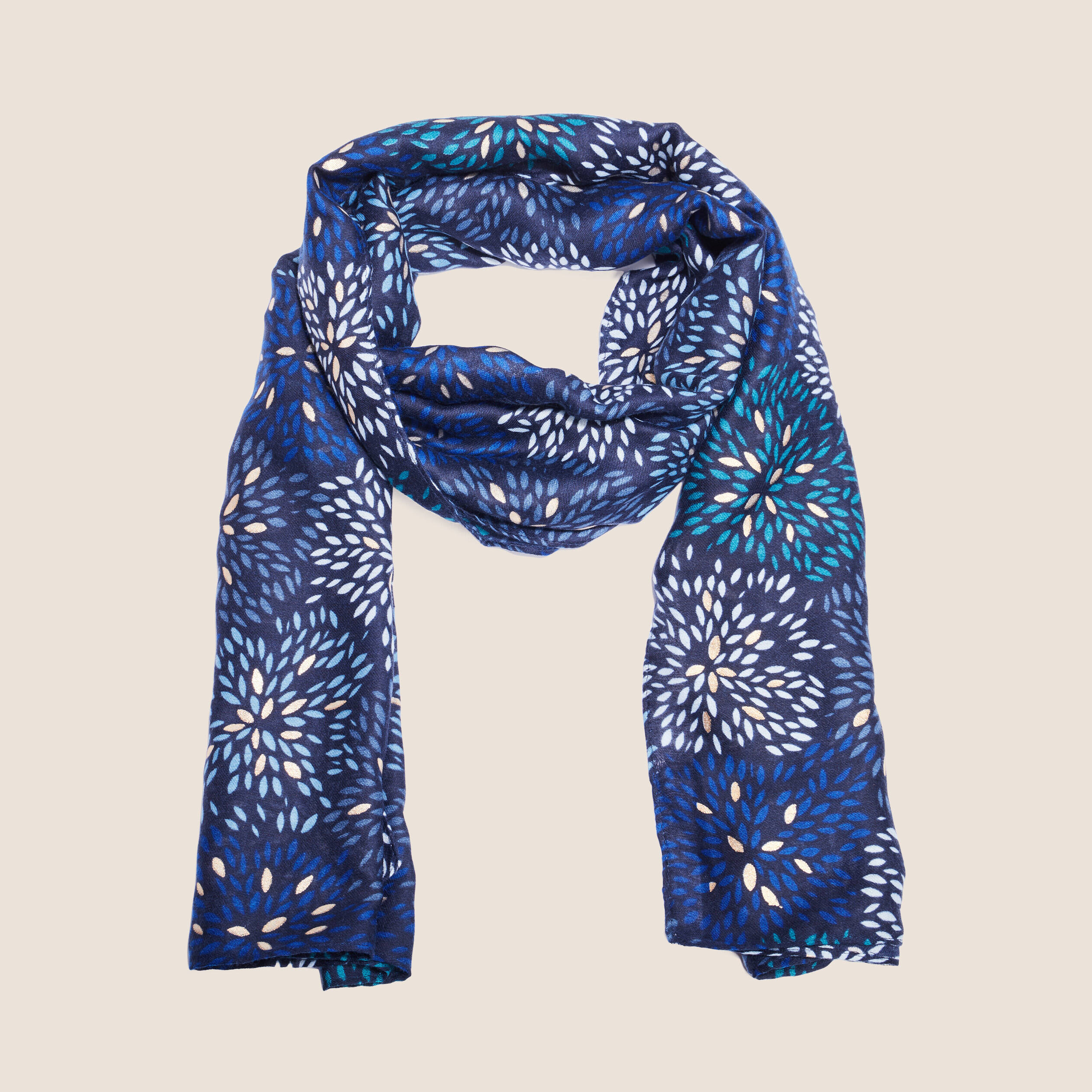 Foulard bleu fonc&eacute; femme