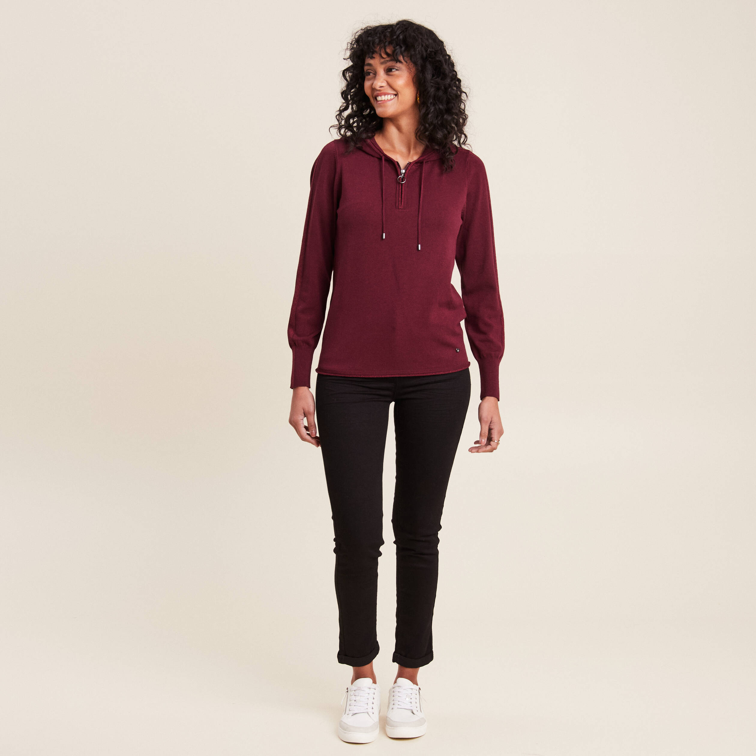 pull manches longues bordeaux femme Pull manches longues bordeaux femme