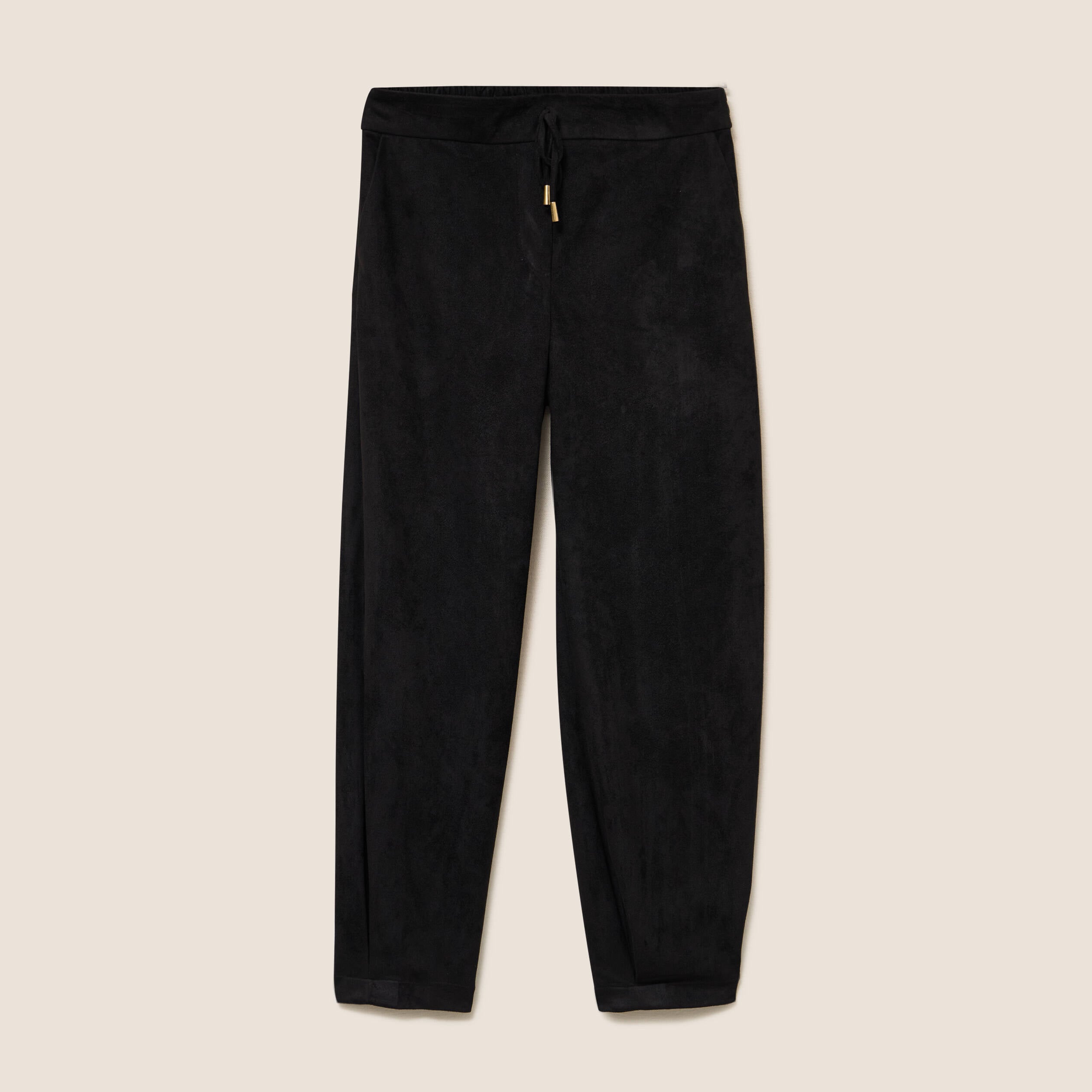 Pantalon balloon bas resserr&eacute; noir femme