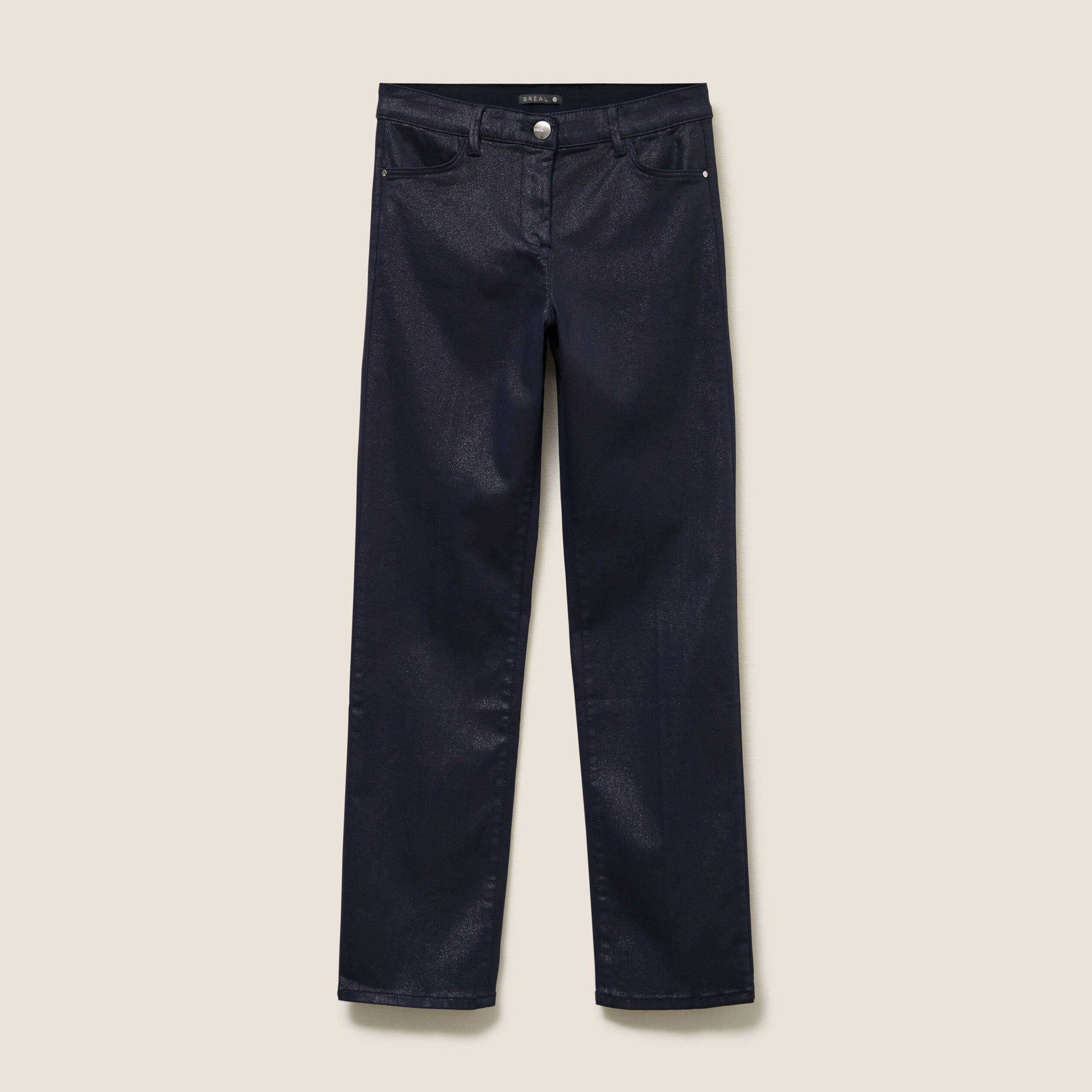 Pantalon magique L'Unique effet brillant bleu marine femme