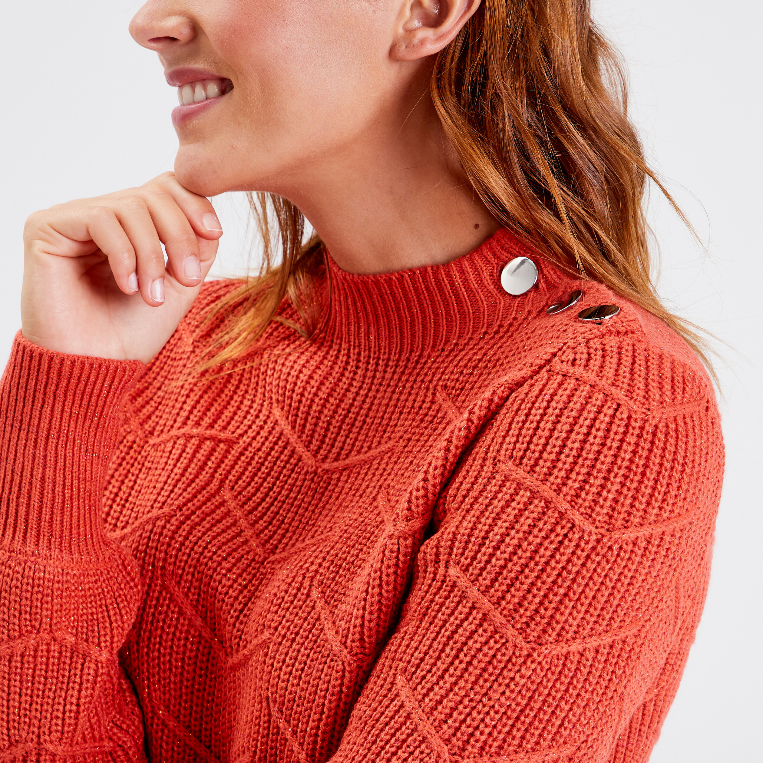 Pull long rouge femme cheap