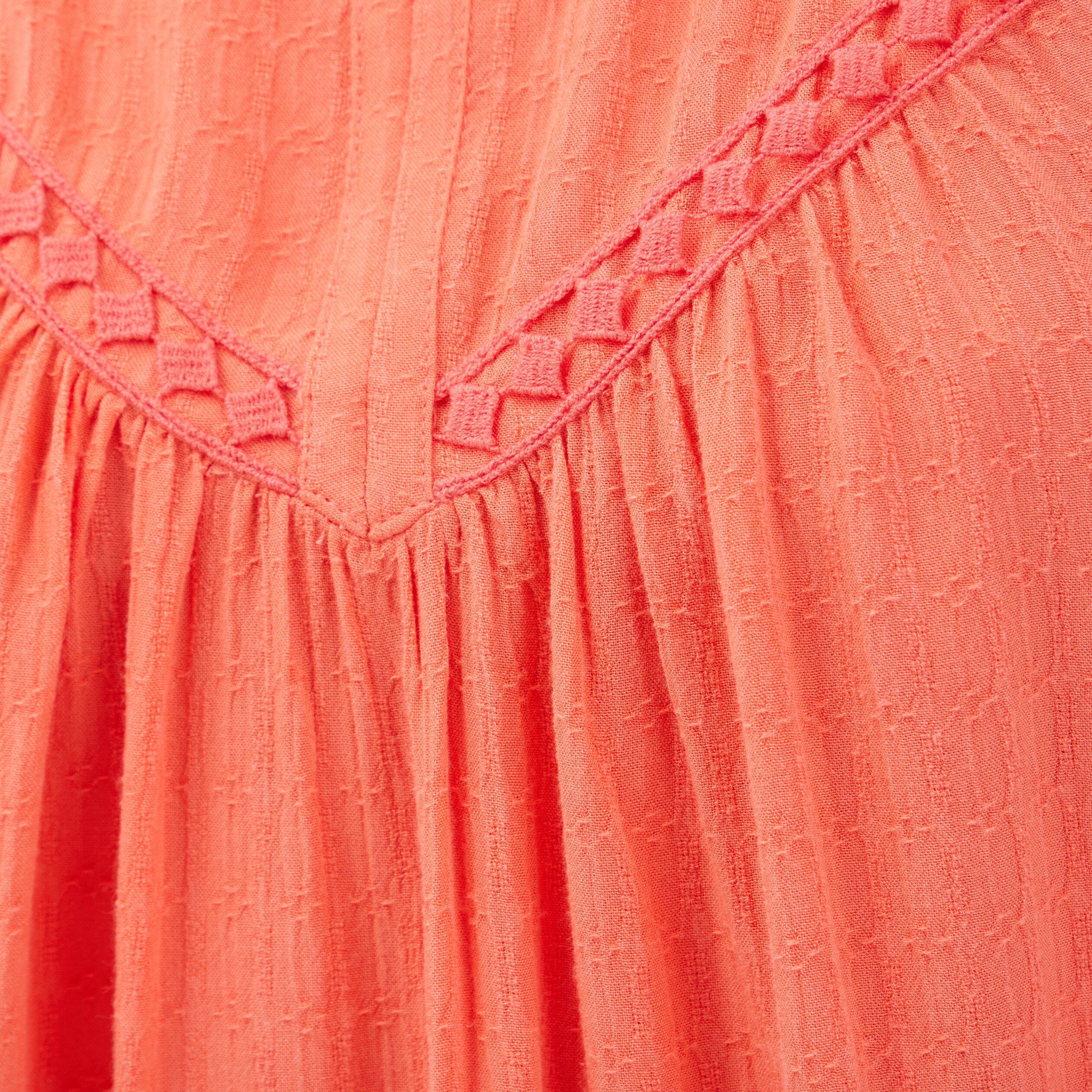 Blouse manches 3/4 orange clair femme