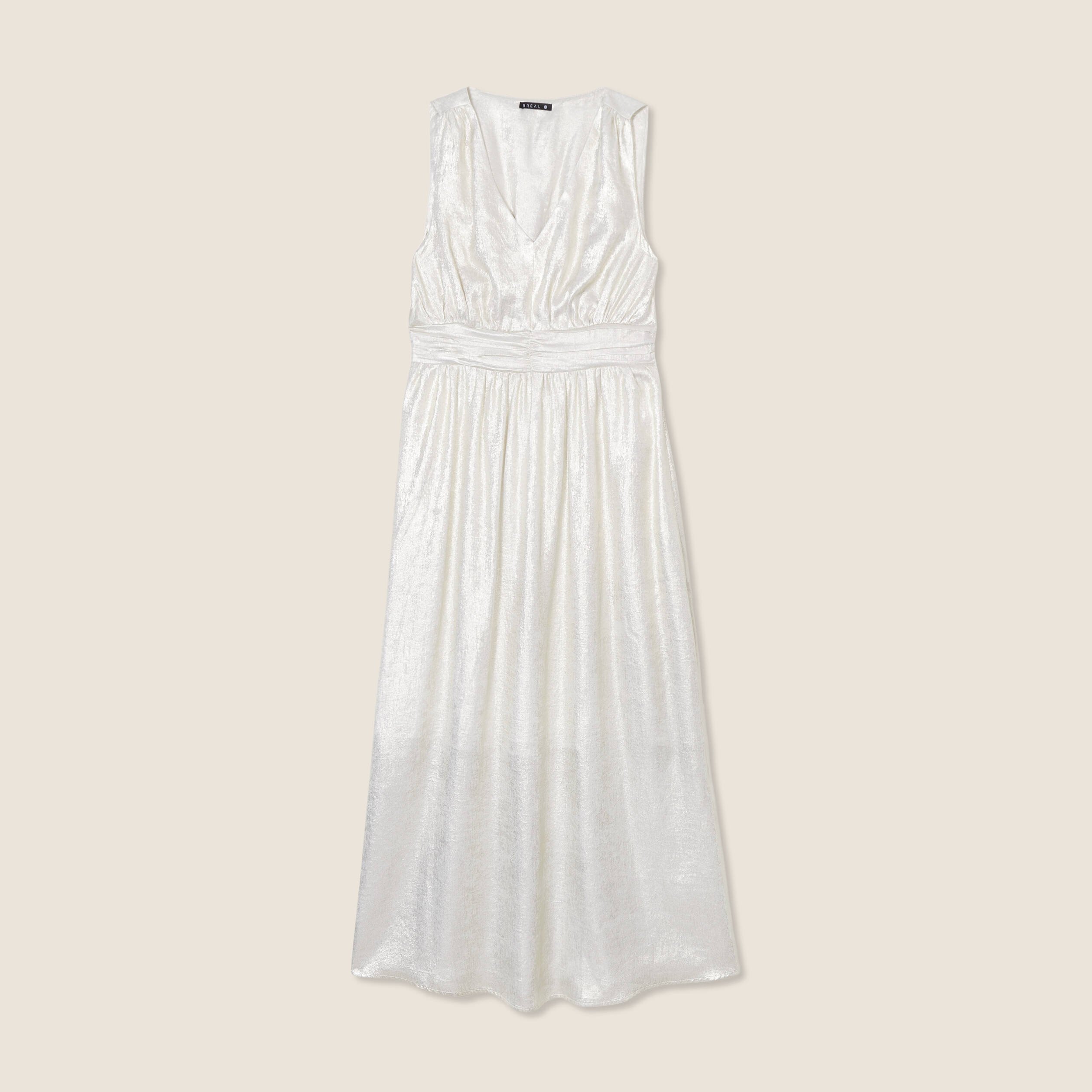robe longue evasee metallisee couleur or femme Robe longue évasée métallisée couleur or femme