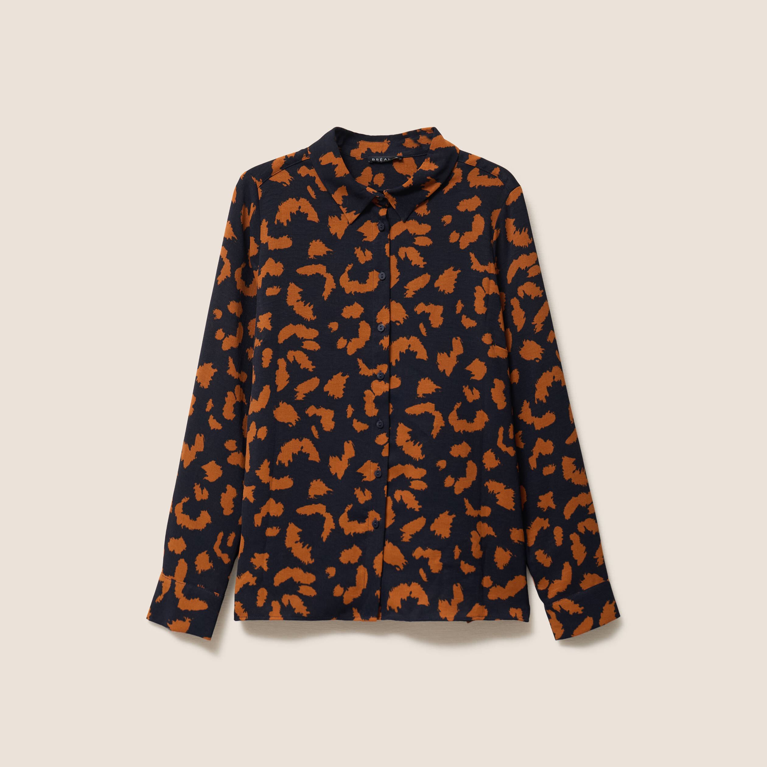 chemise manches longues marron cognac femme Chemise manches longues marron cognac femme