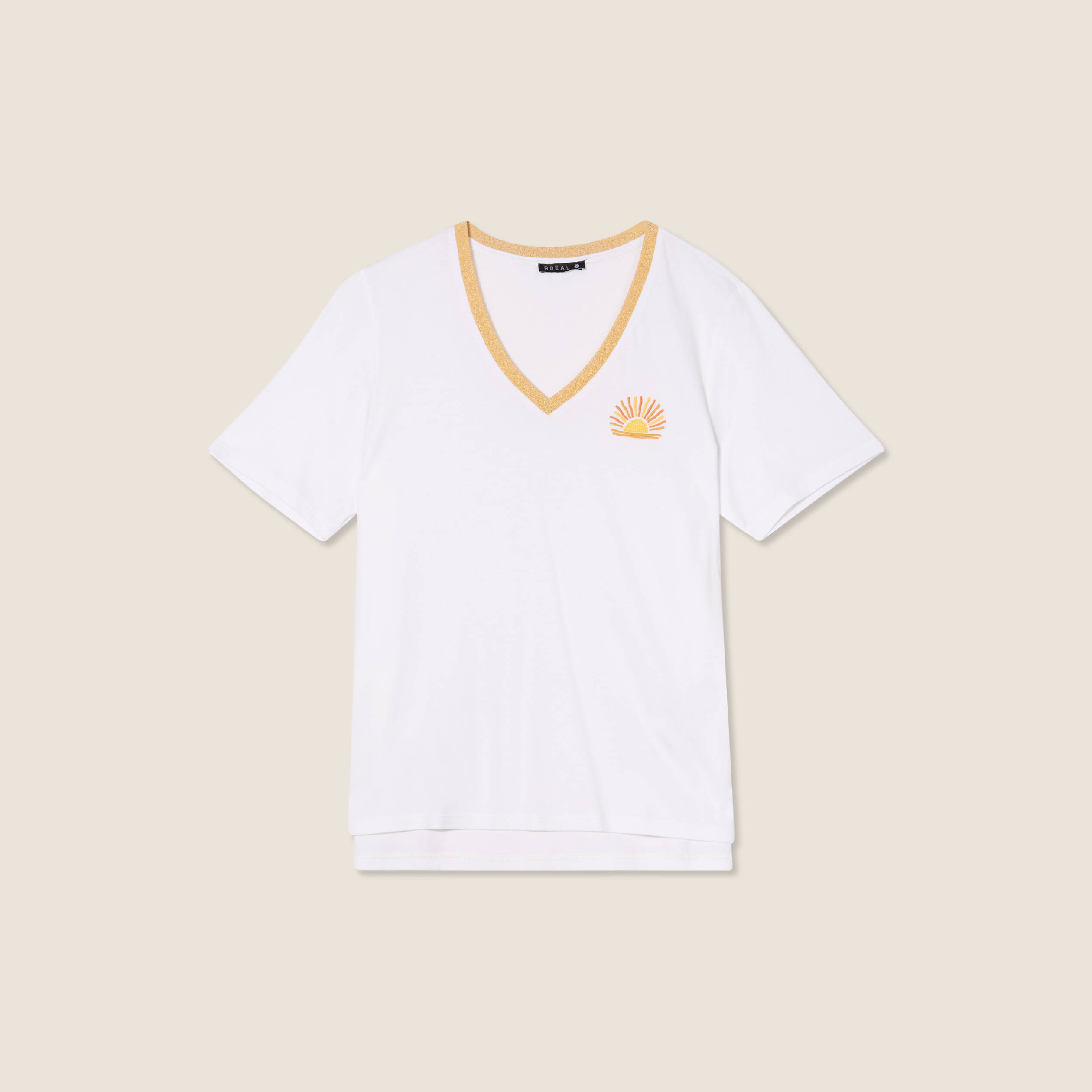T-shirt manches courtes blanc femme