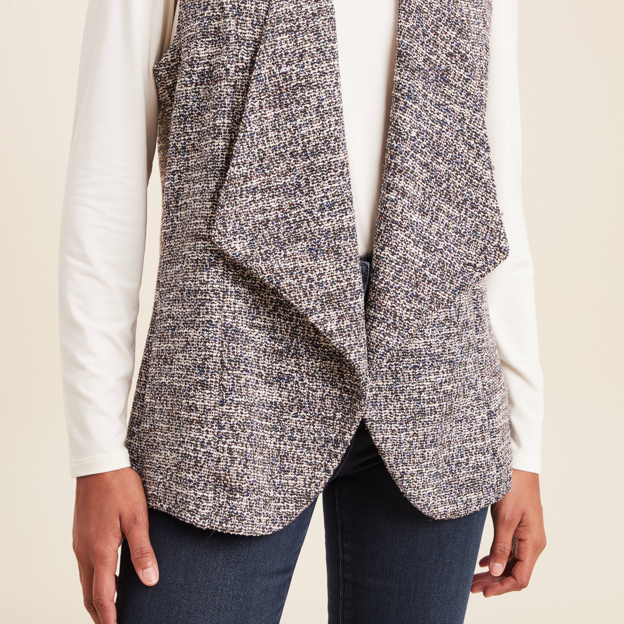 Gilet femme col chale best sale