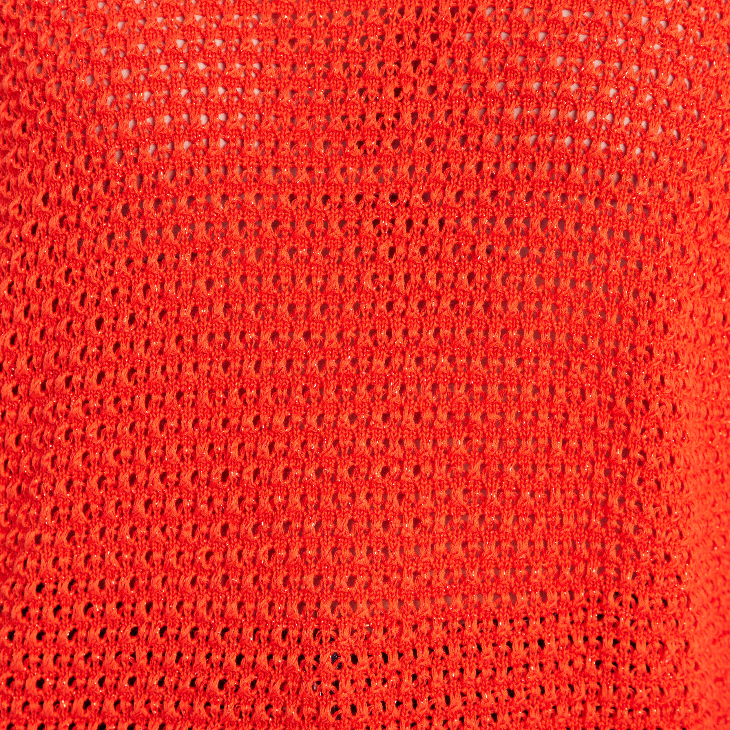 Pull manches longues col en V orange fonc&eacute; femme