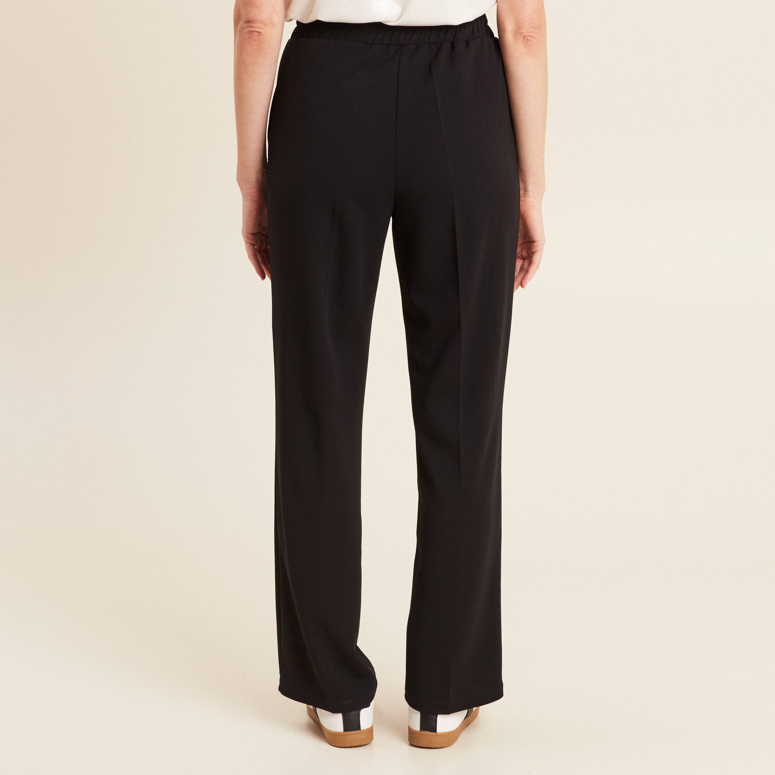pantalon droit taille haute noir femme Pantalon droit taille haute noir femme