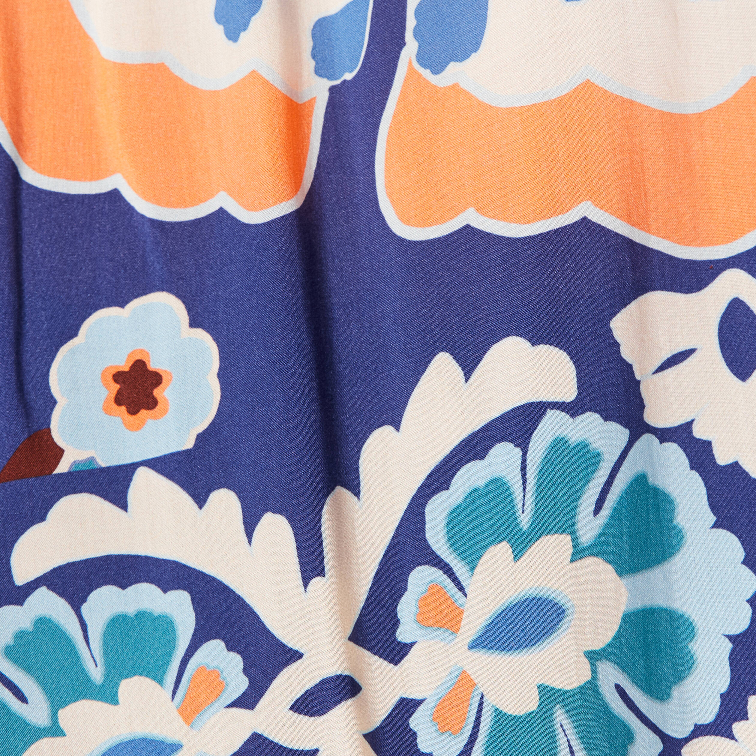 Blouse manches courtes bleu femme