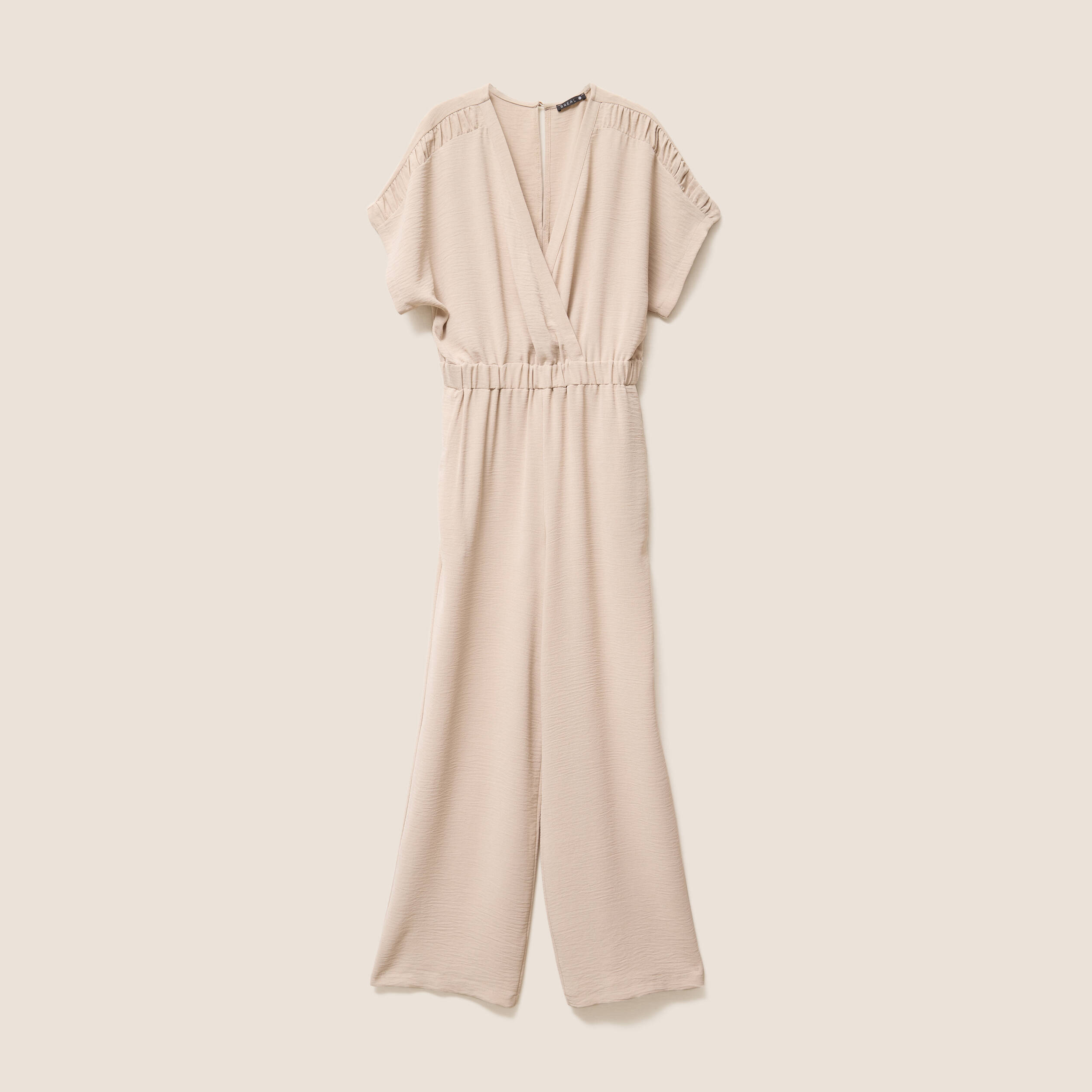 combinaison col croise gris clair femme Combinaison col croisé gris clair femme