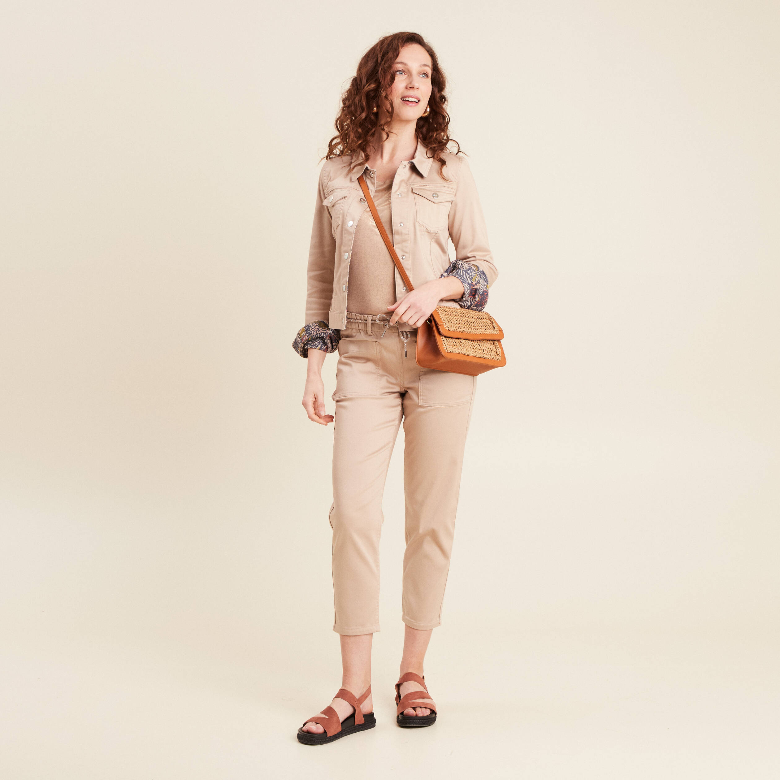 Veste réversible taupe femme