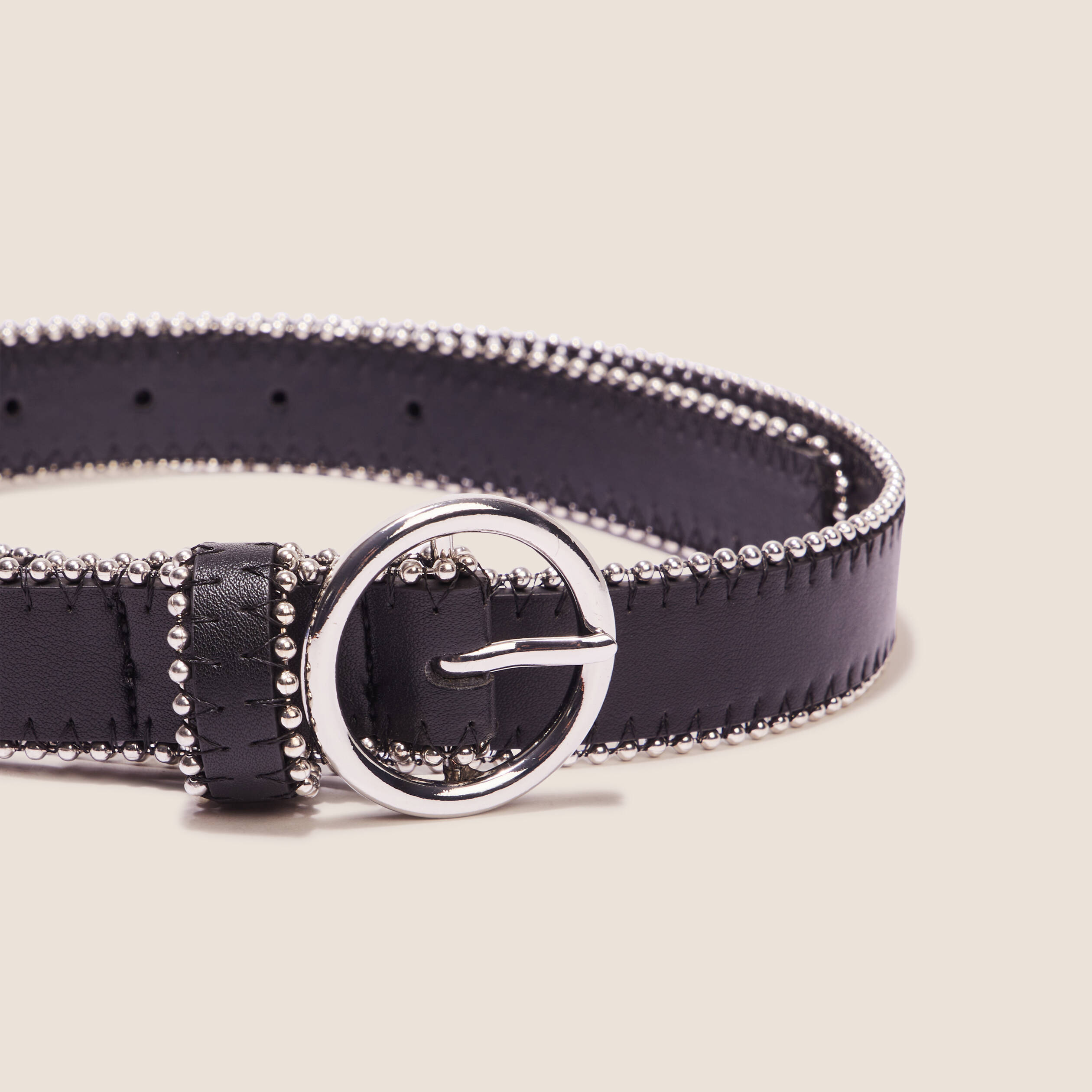 Ceinture chaînettes noir femme