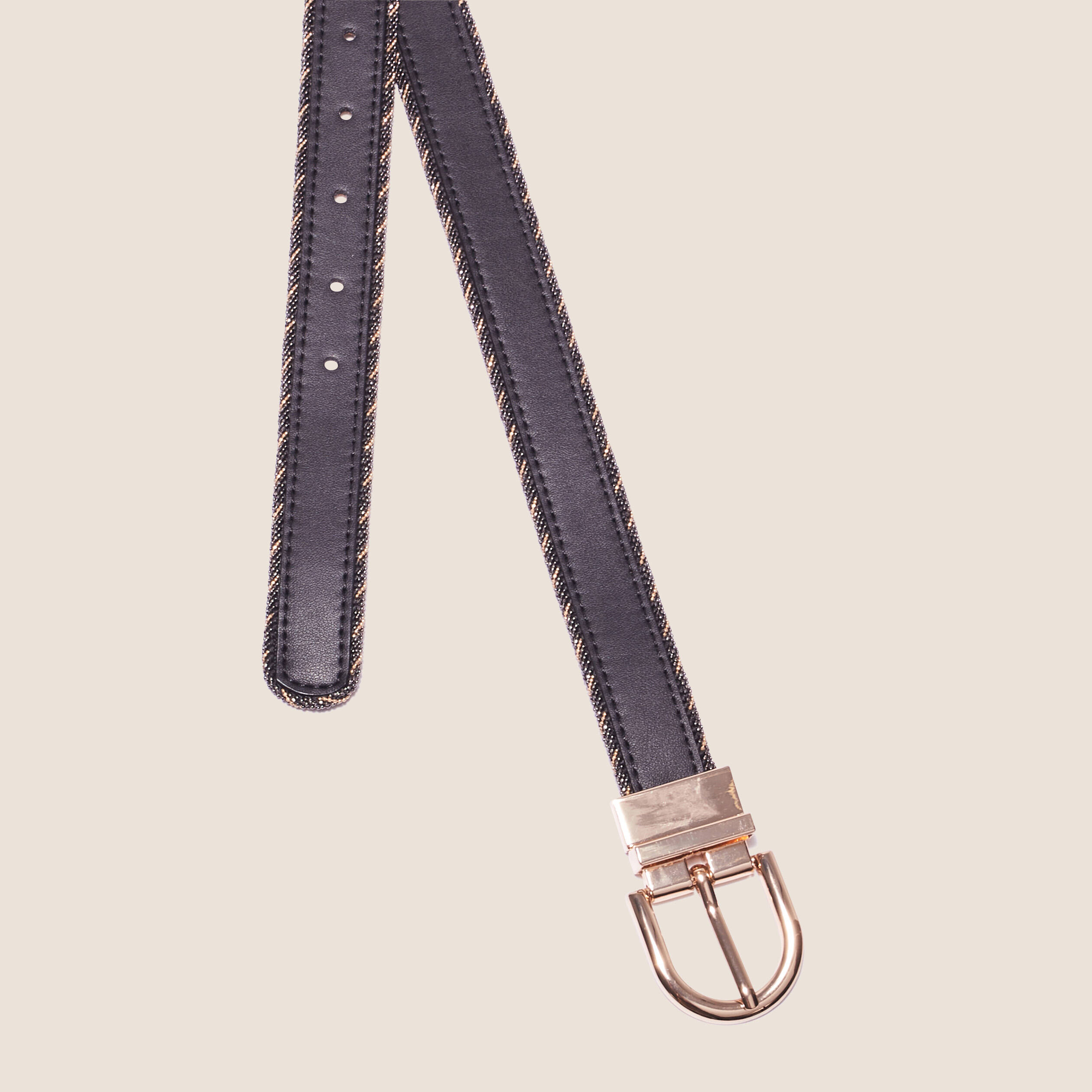 ceinture reversible a perles noir femme Ceinture réversible à perles noir femme